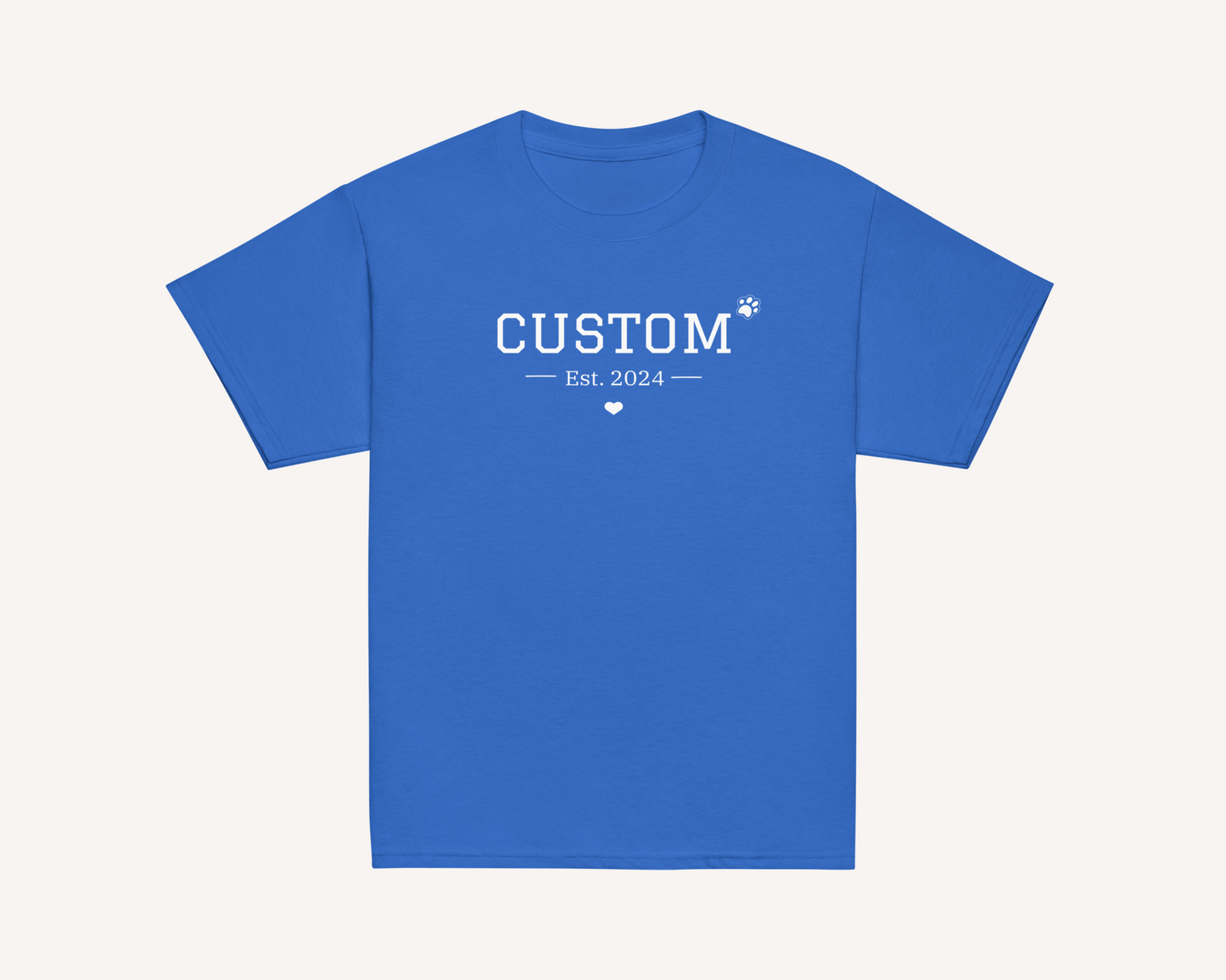 Personalised Pet Varsity Kids Shirt - TLC Paws