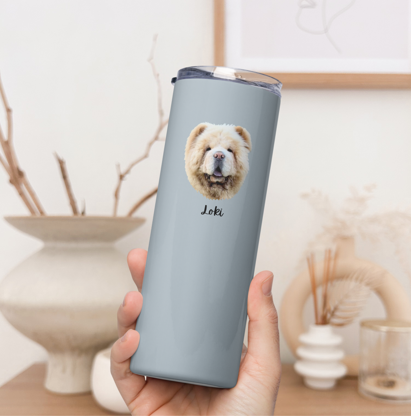 Custom Pet Face Water Bottle Tumbler - TLC Paws