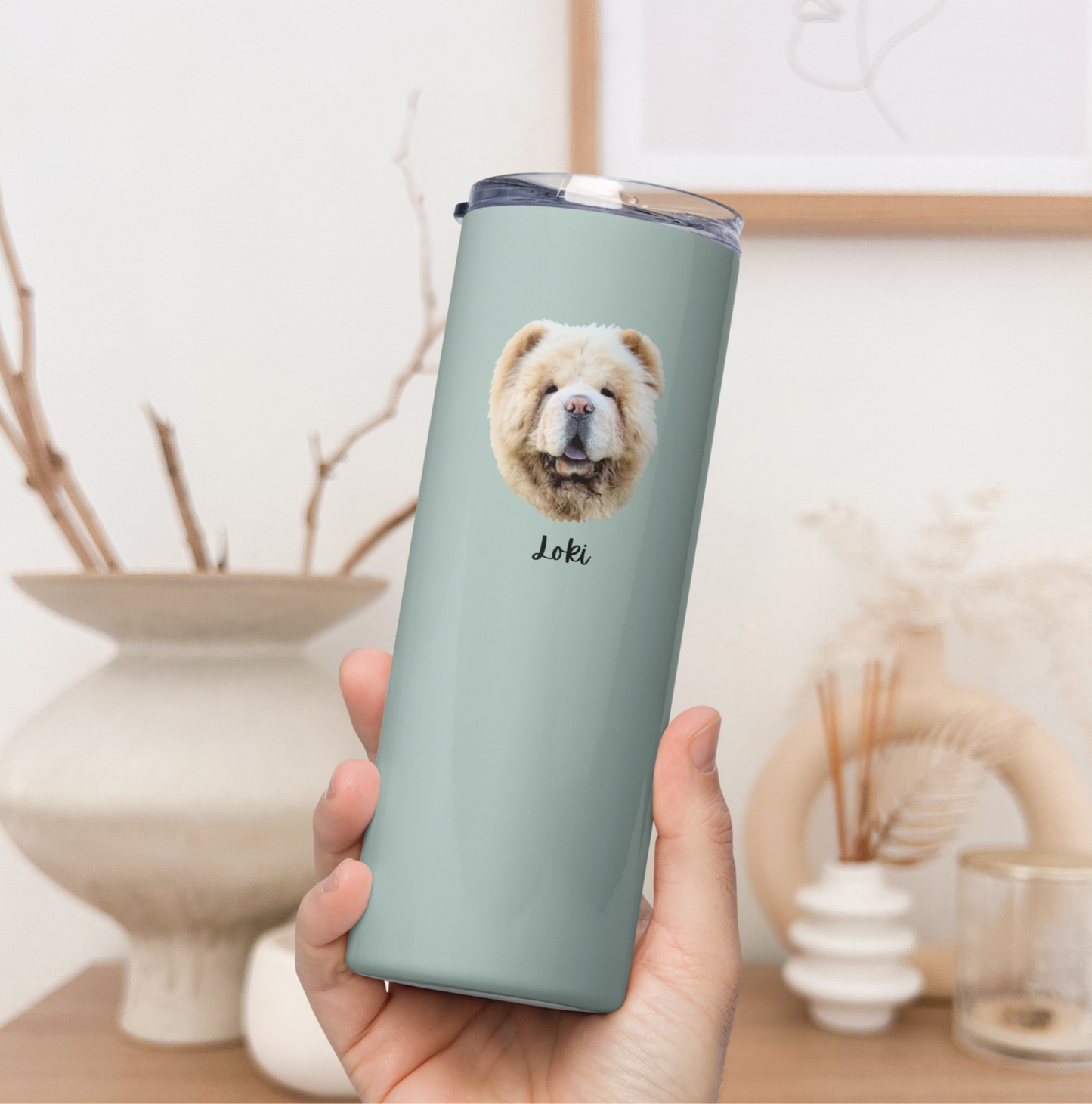 Custom Pet Face Water Bottle Tumbler - TLC Paws