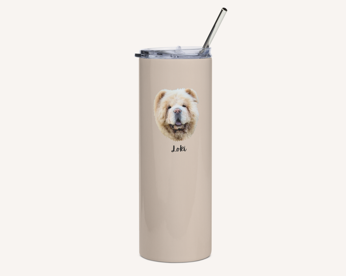 Custom Pet Face Water Bottle Tumbler - TLC Paws