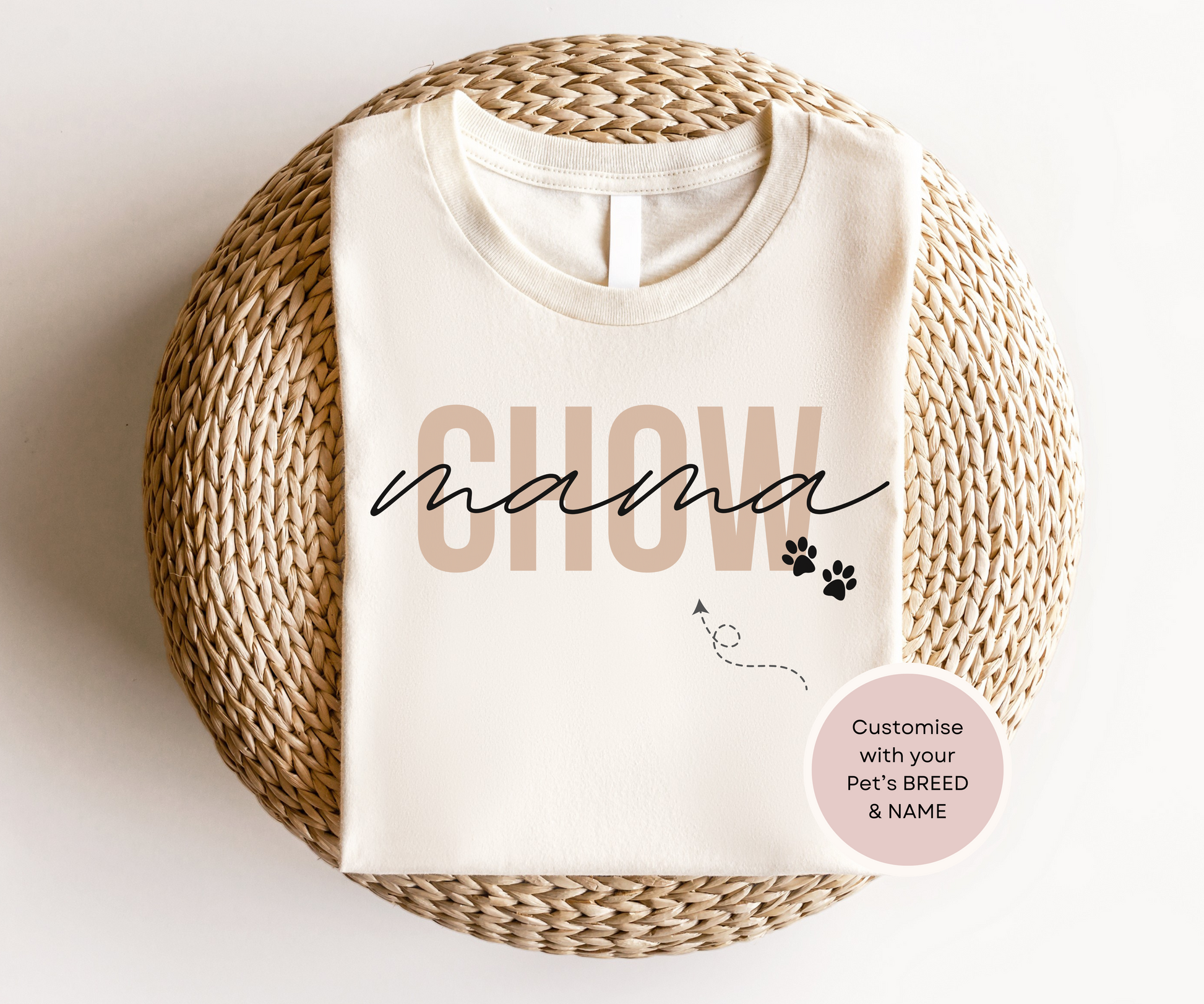 Personalised Dog Mama Tshirt with Breed and Name