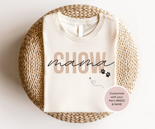 Personalised Dog Mama Tshirt with Breed and Name