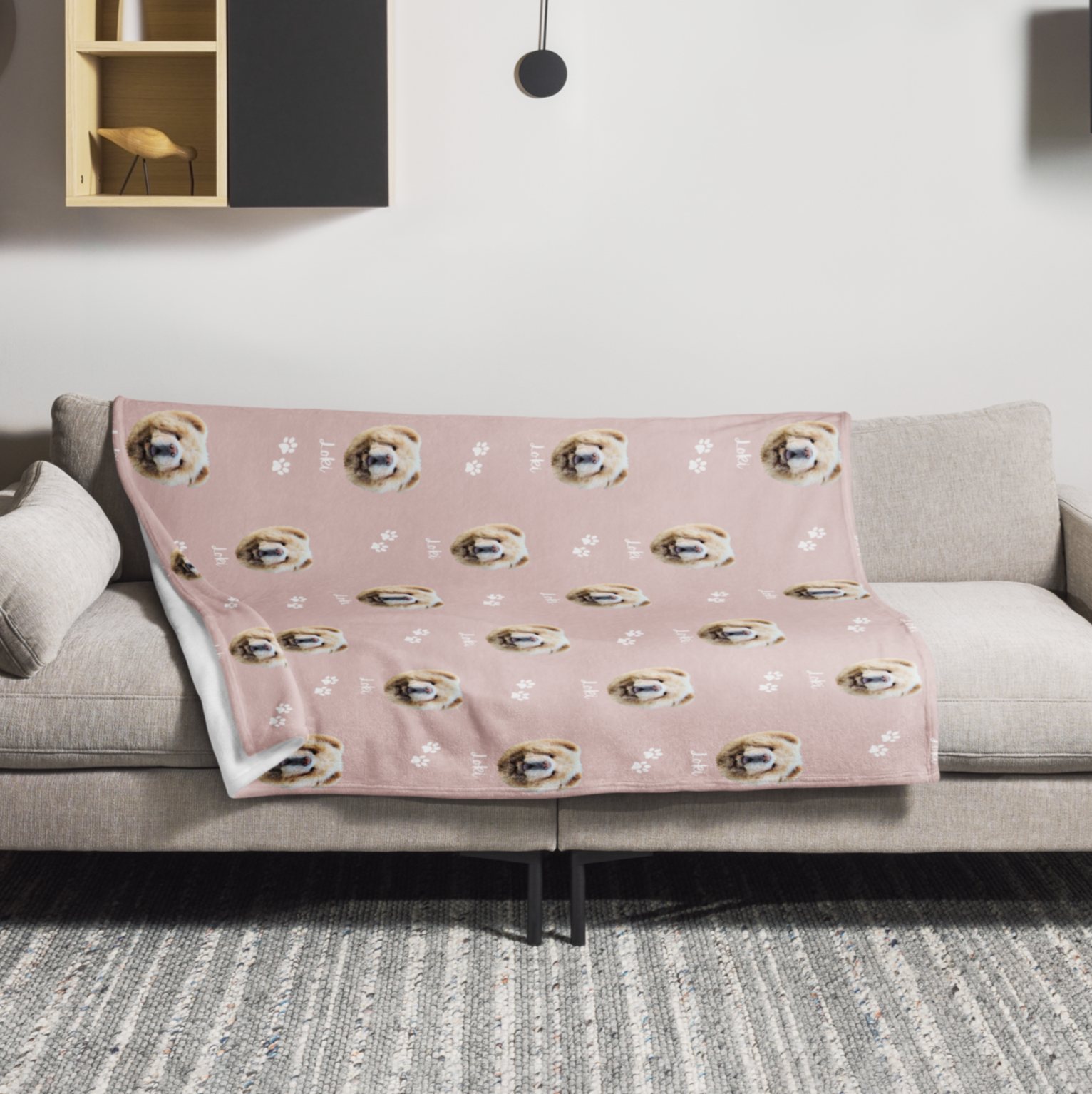 Custom Pet Face Blanket and Throw