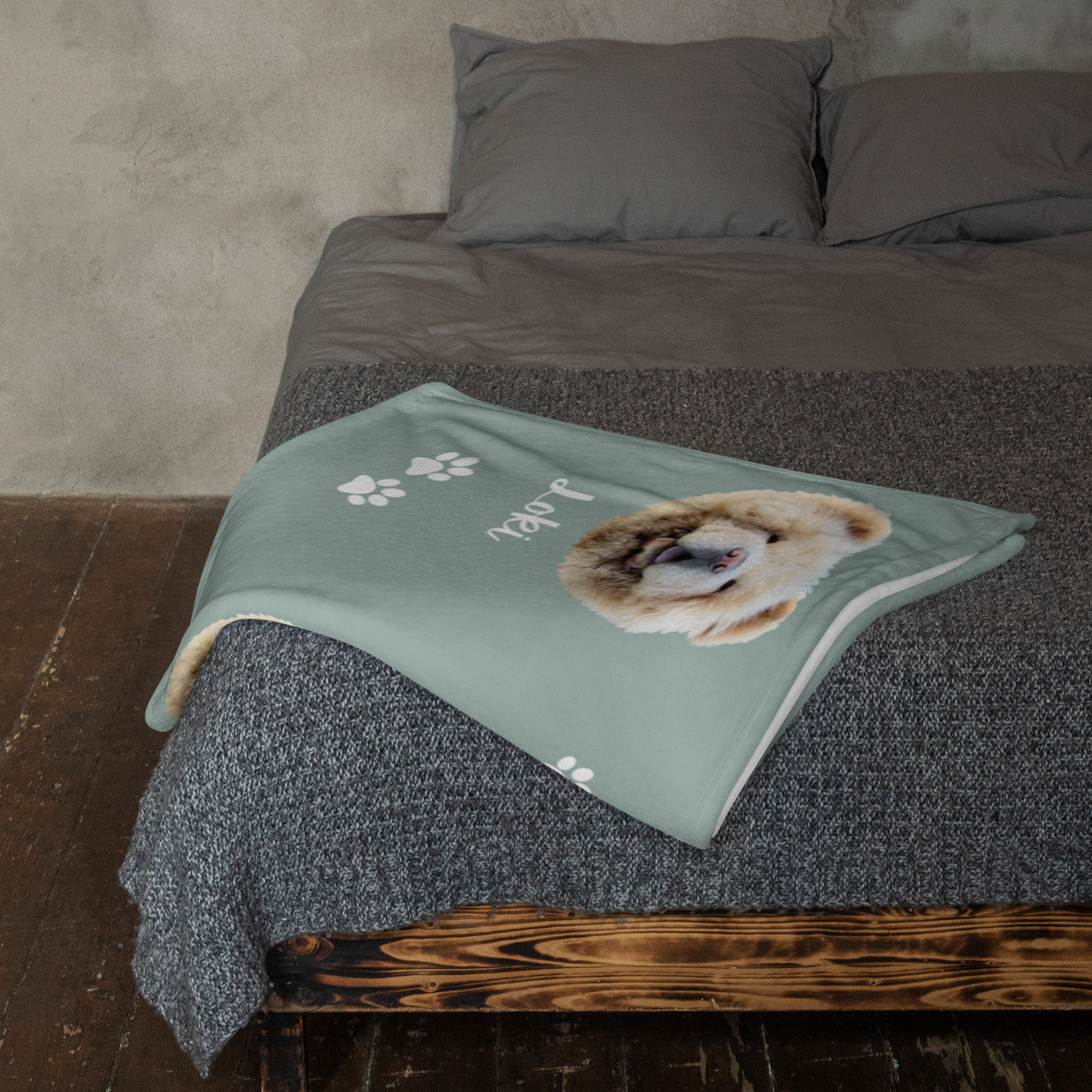 Custom Pet Portrait Blanket and Throw