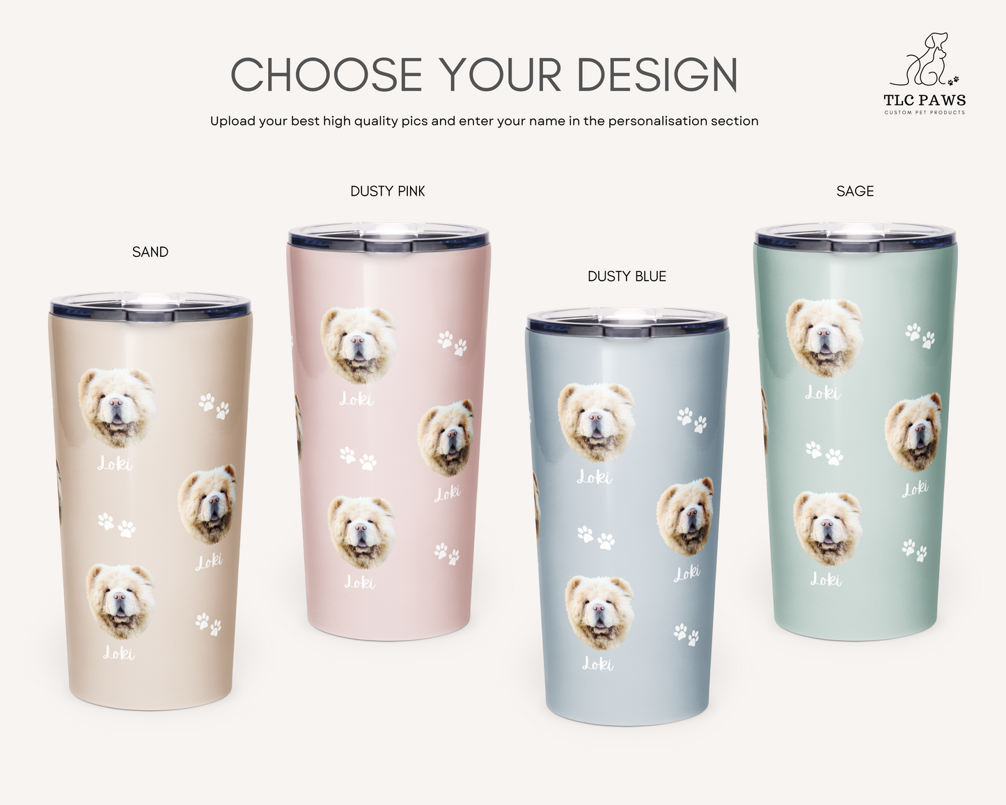 Custom Pet Face Wine & Coffee Tumbler - TLC Paws