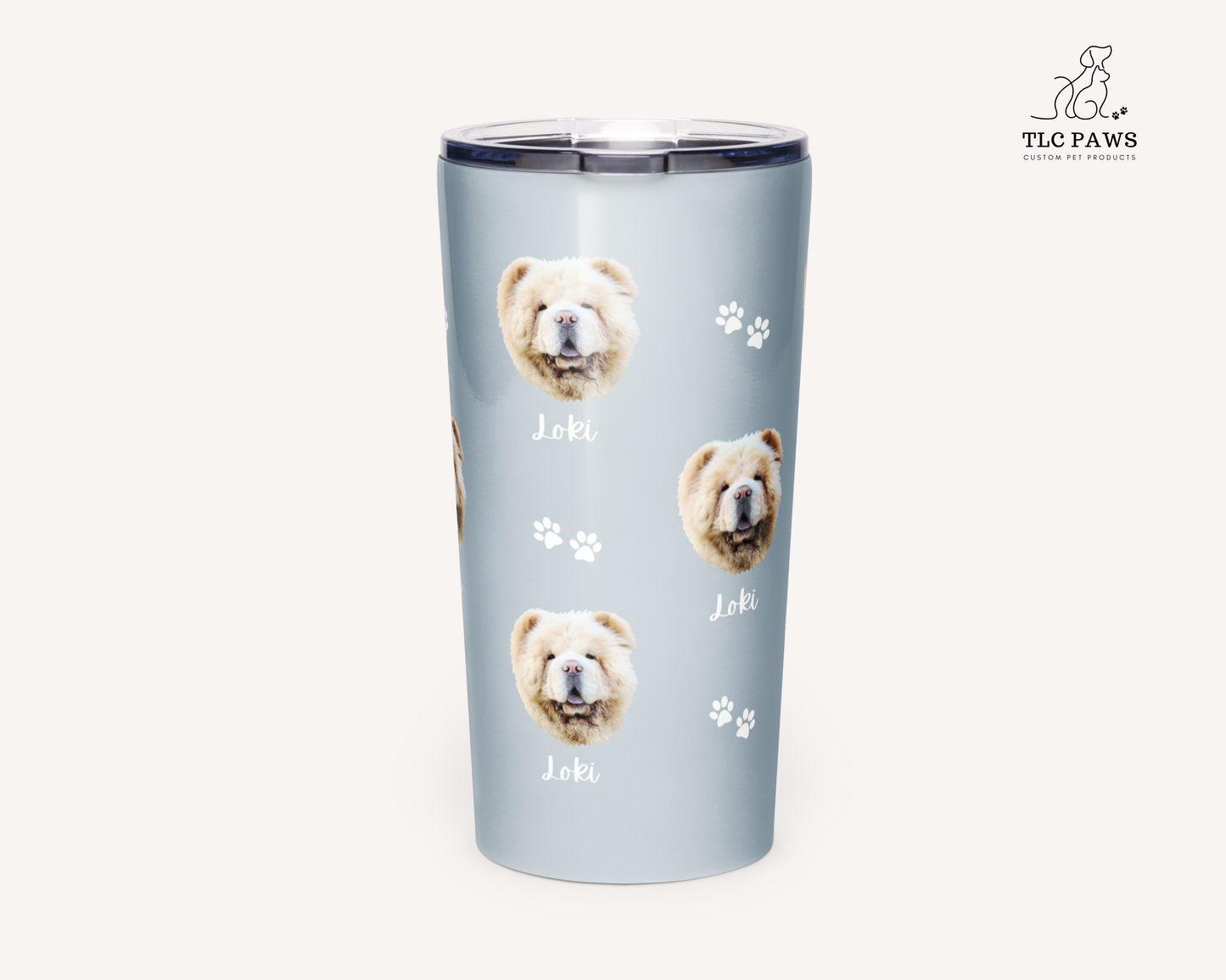 Custom Pet Face Wine & Coffee Tumbler - TLC Paws