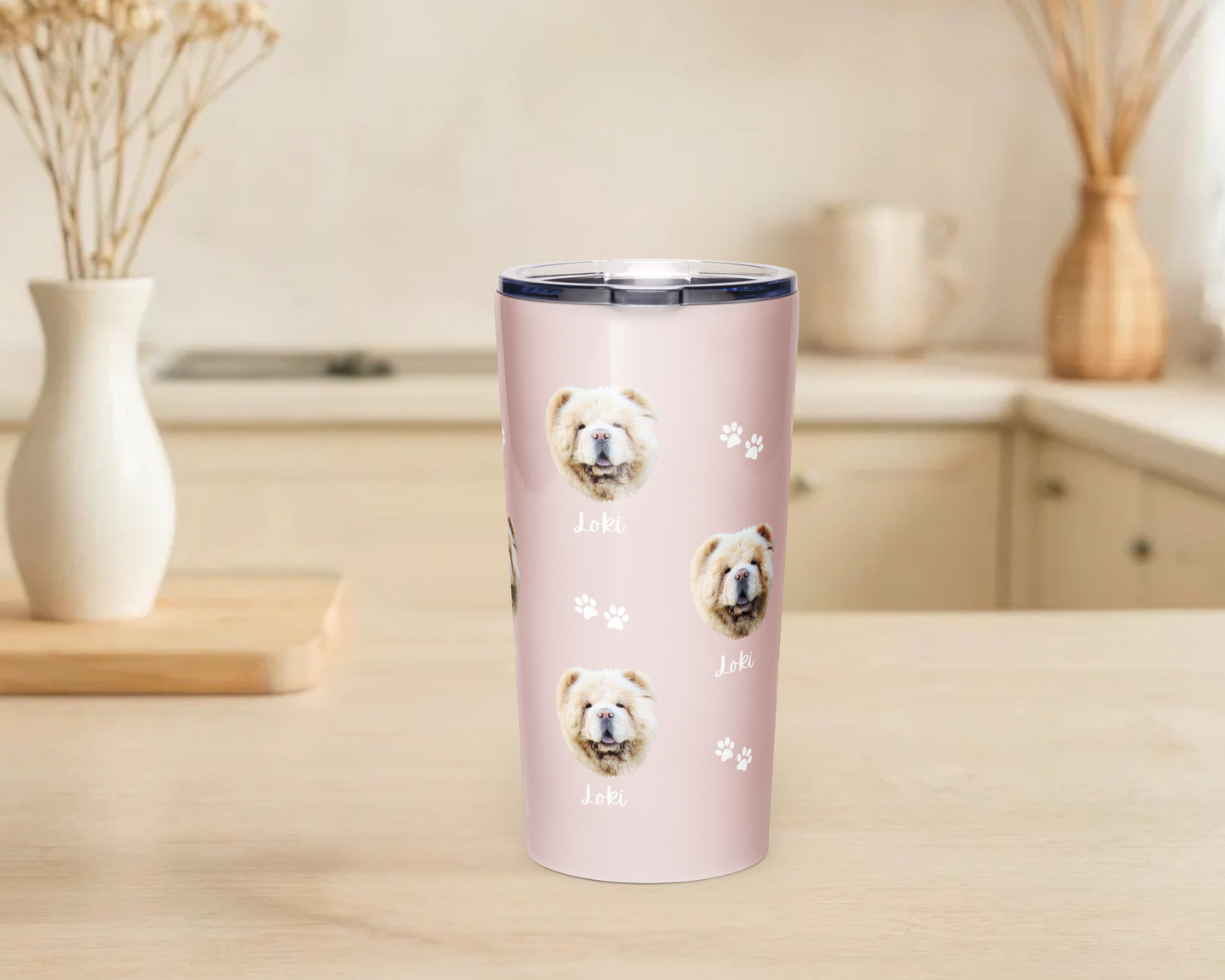 Custom Pet Face Wine & Coffee Tumbler - TLC Paws