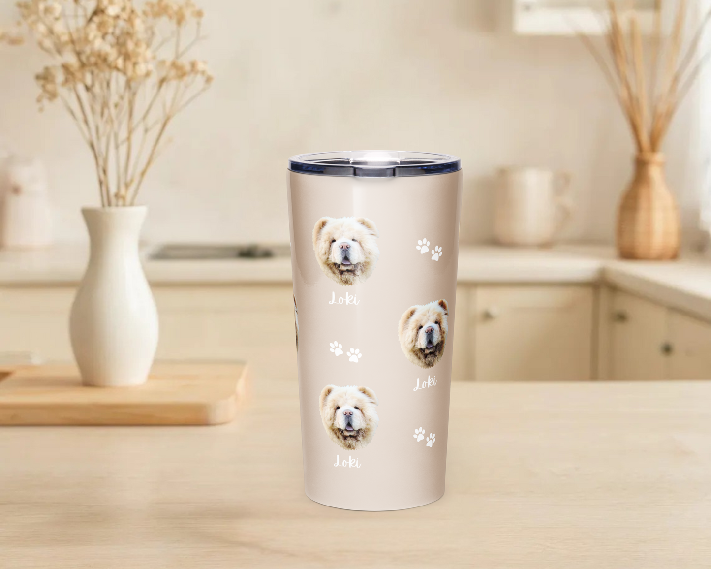 Custom Pet Face Wine & Coffee Tumbler - TLC Paws