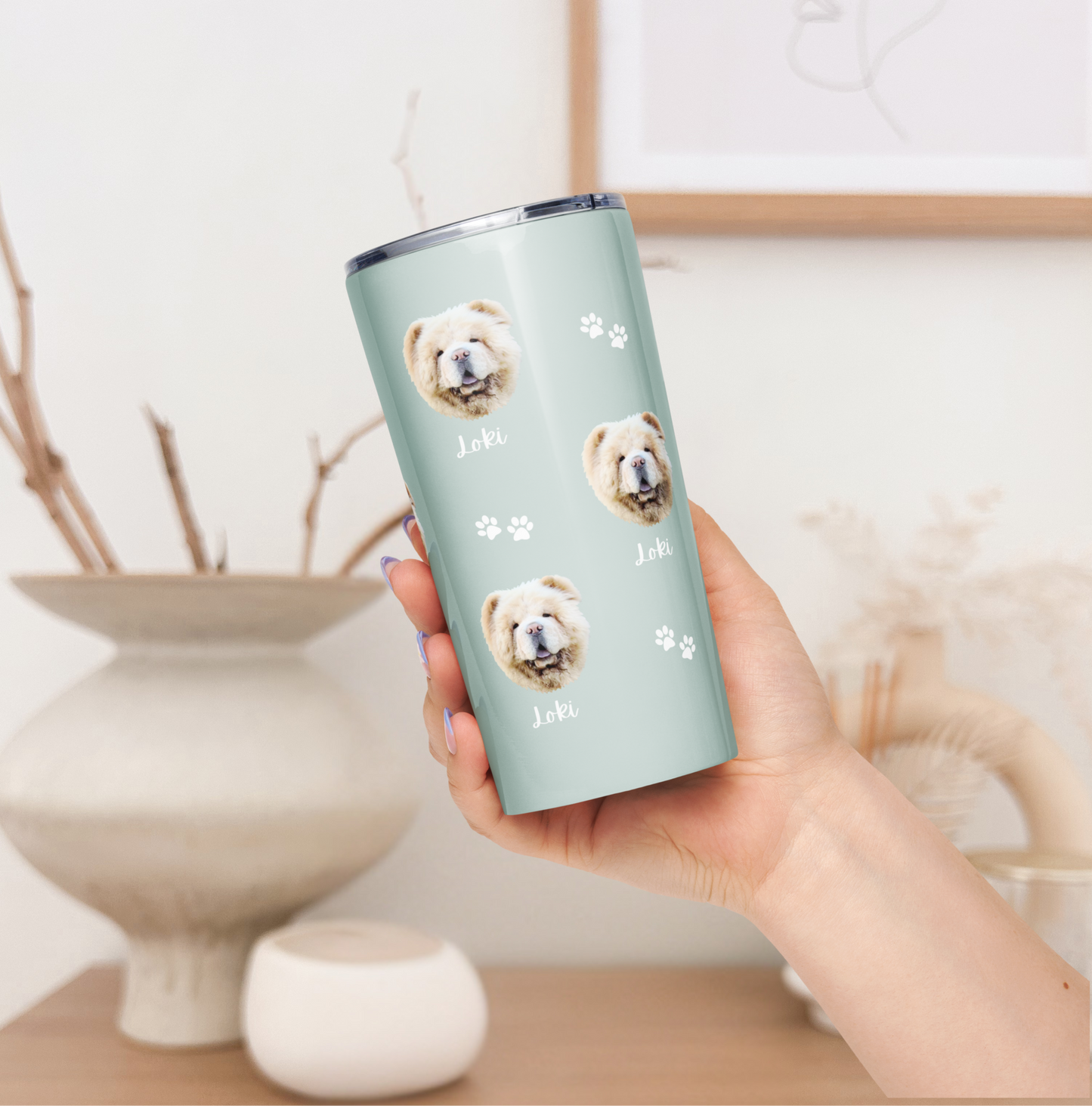 Custom Pet Face Wine & Coffee Tumbler - TLC Paws
