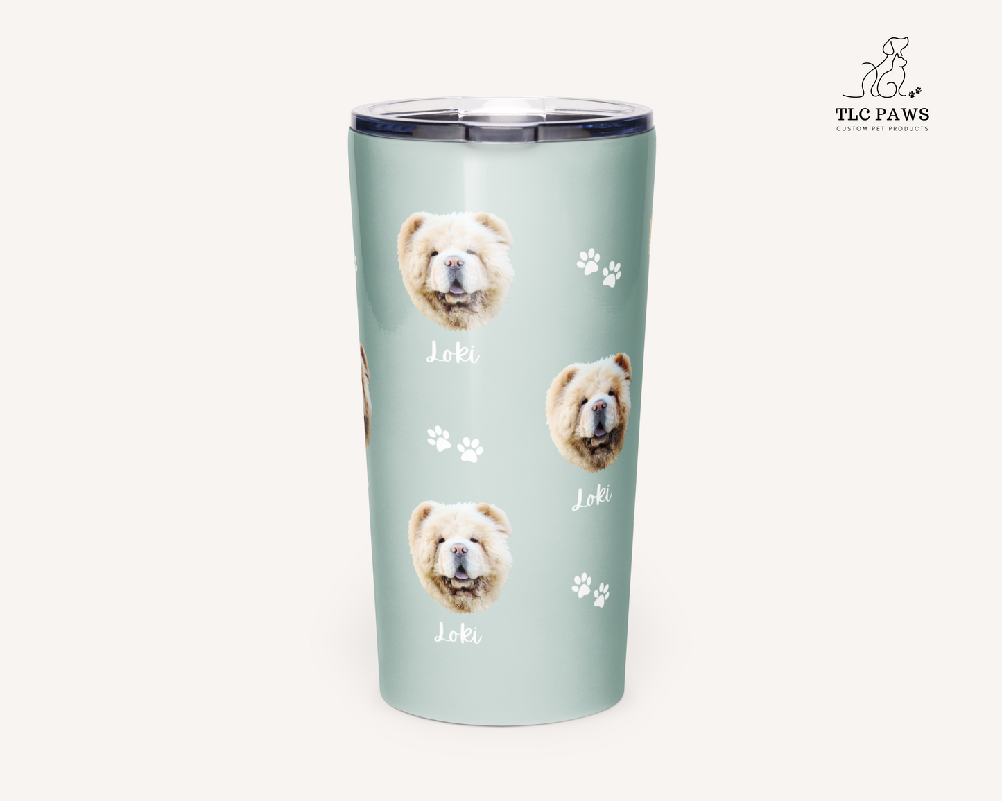 Custom Pet Face Wine & Coffee Tumbler - TLC Paws