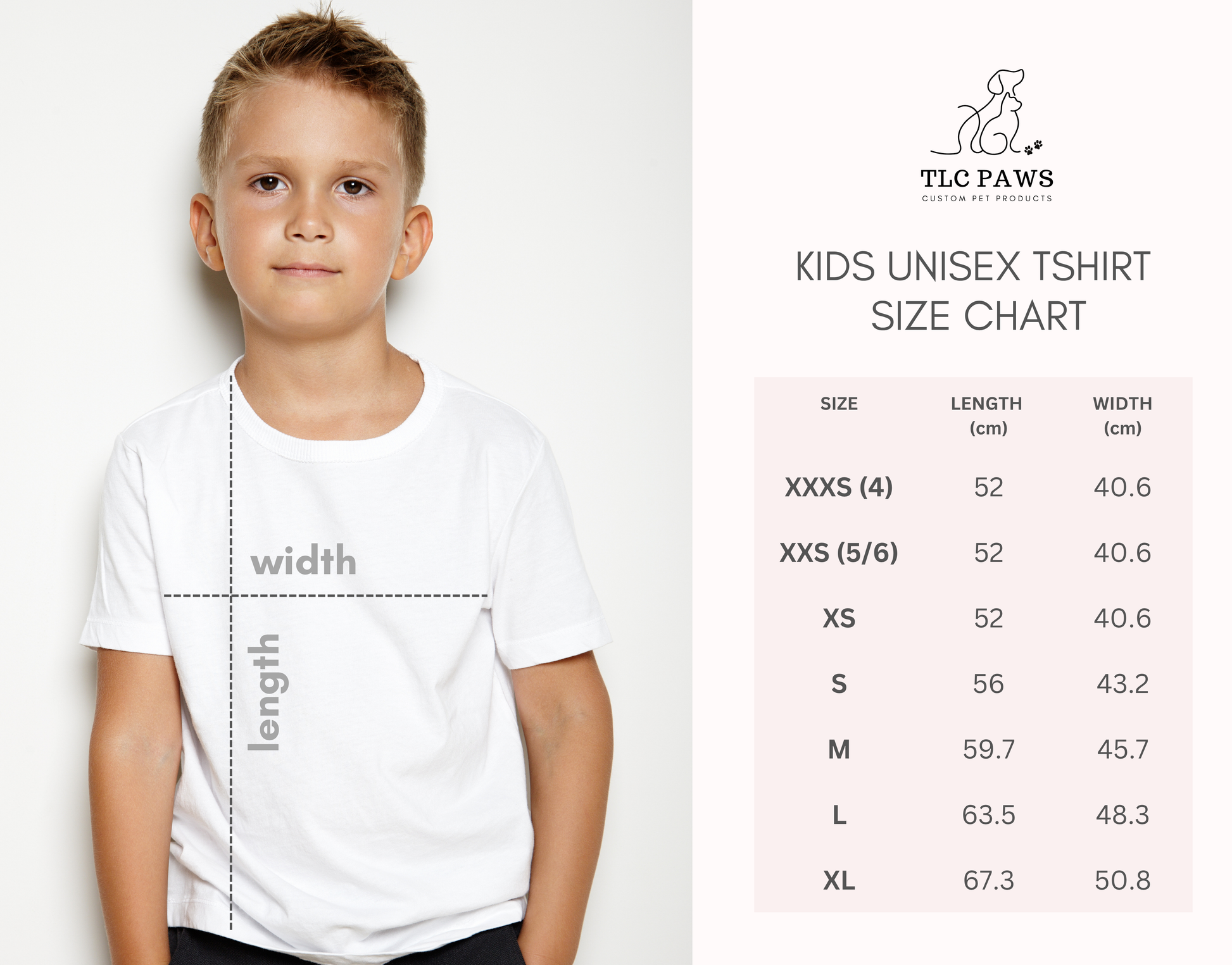 Big Sister Has Paws Kids Tshirt with Personalised Pet Face - TLC Paws