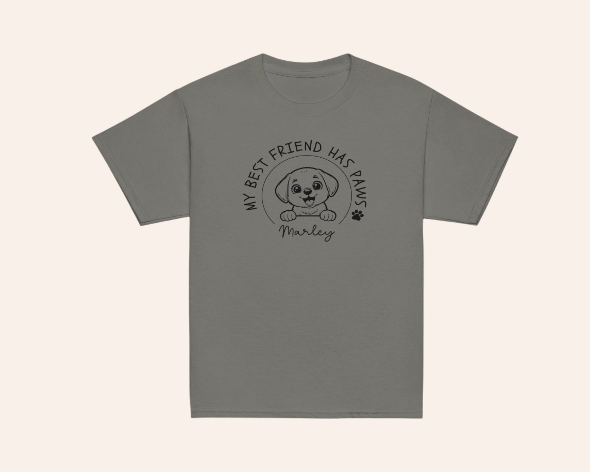 My Best Friend Has Paws Kids Shirt - Personalised Dog - TLC Paws
