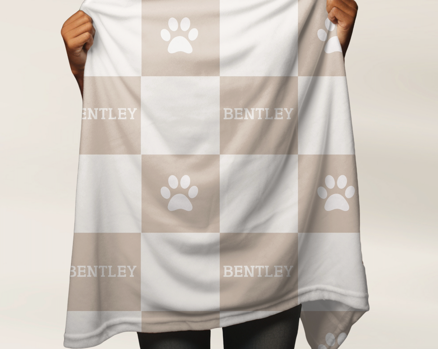 Personalised Blanket & Throw - Sand - TLC Paws