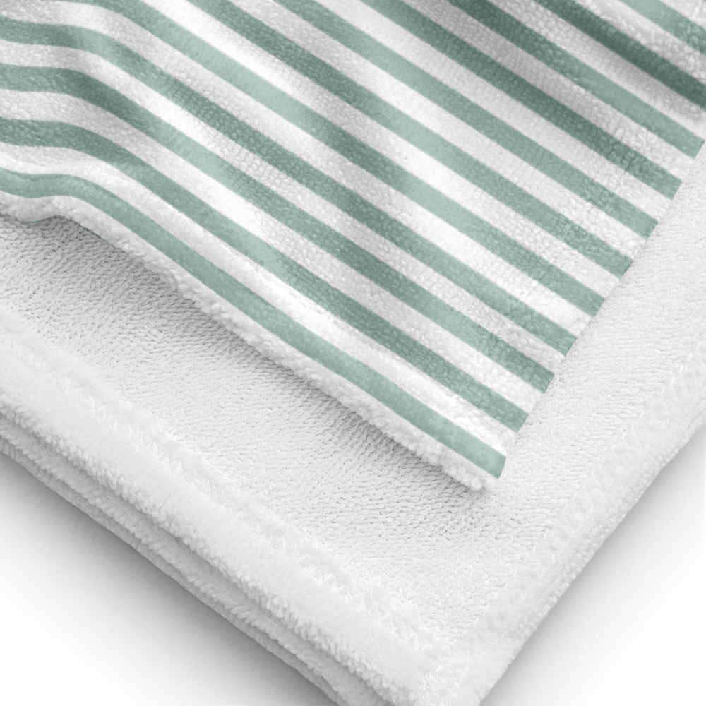 Personalised Beach Towel (Sage) – Custom Soft & Absorbent Towels for You and Your Pets - TLC Paws