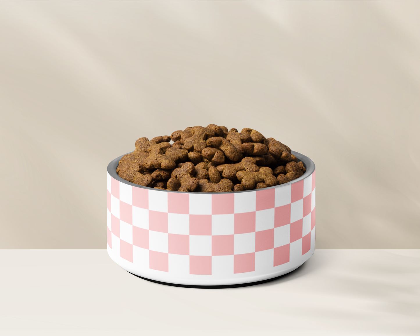 Personalised Dog Bowl - Checkered Stainless Steel Food and Water Bowl - TLC Paws