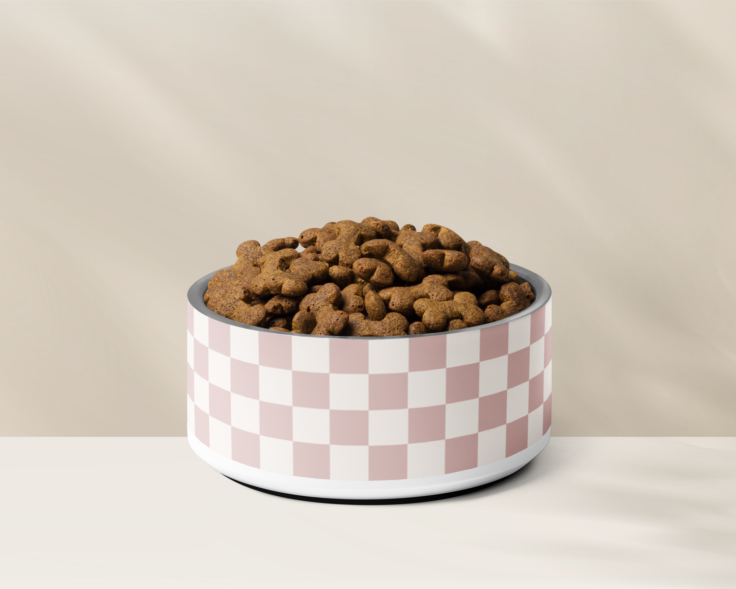 Personalised Dog Bowl - Checkered Stainless Steel Food and Water Bowl - TLC Paws