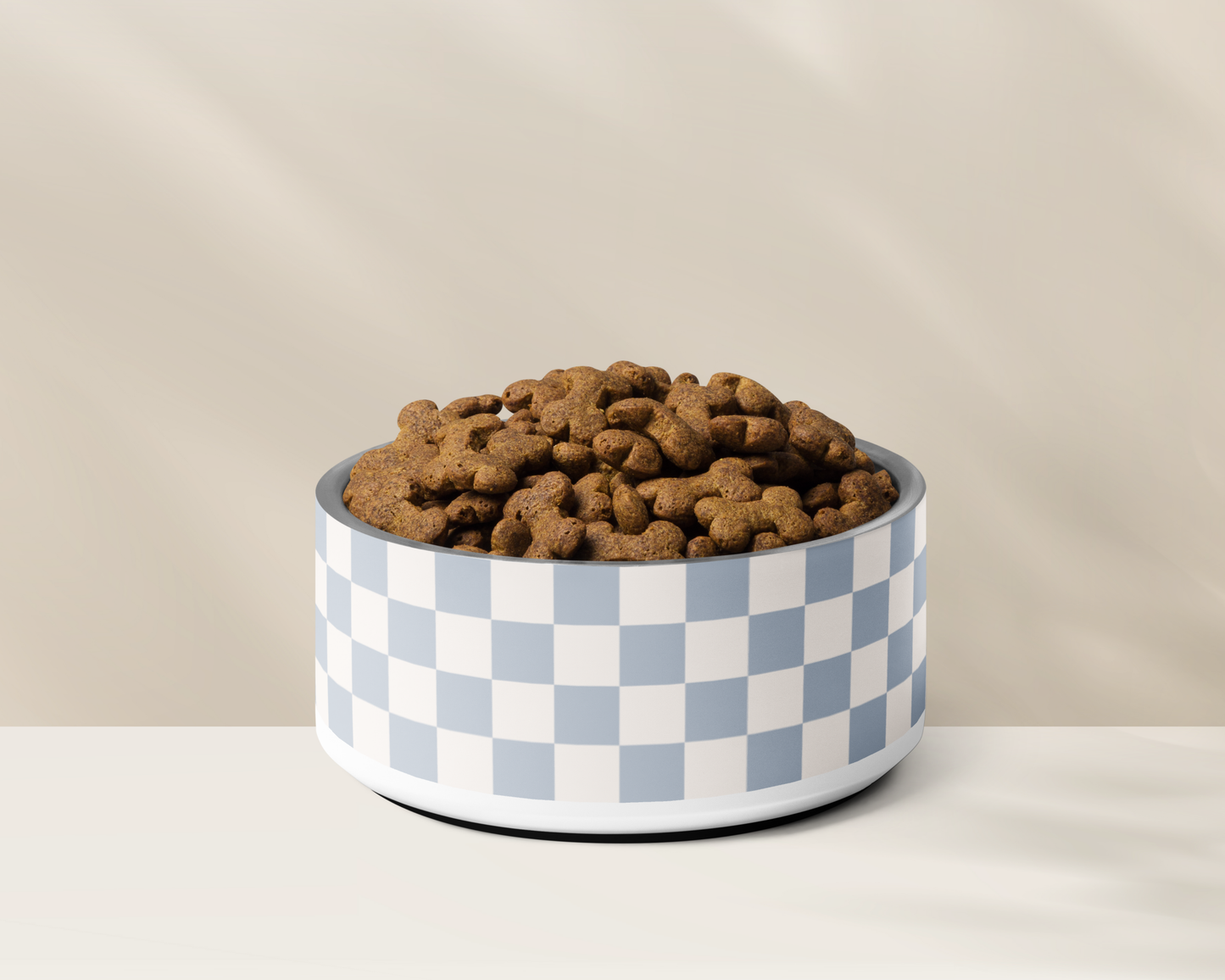 Personalised Dog Bowl - Checkered Stainless Steel Food and Water Bowl - TLC Paws