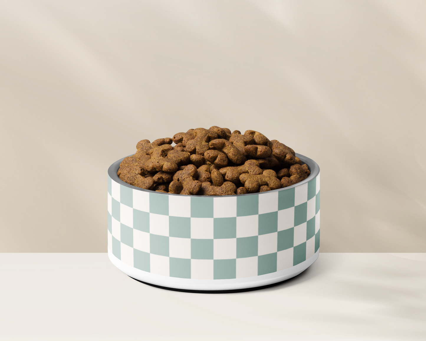Personalised Dog Bowl - Checkered Stainless Steel Food and Water Bowl - TLC Paws
