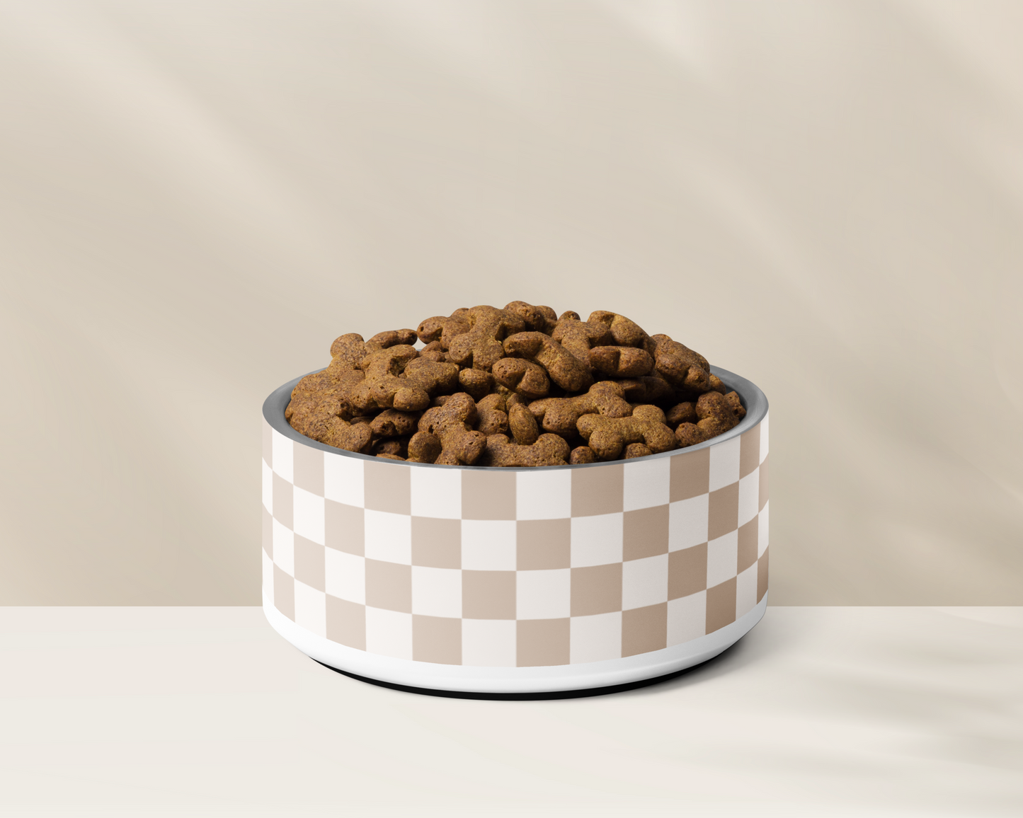 Personalised Dog Bowl - Checkered Stainless Steel Food and Water Bowl - TLC Paws