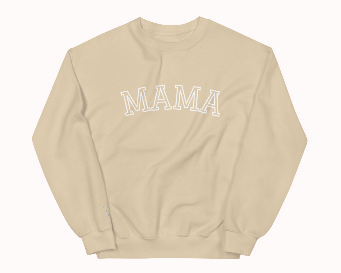 Mama Embroidered Sweatshirt with Personalised Pet & Baby Names on Sleeve - TLC Paws