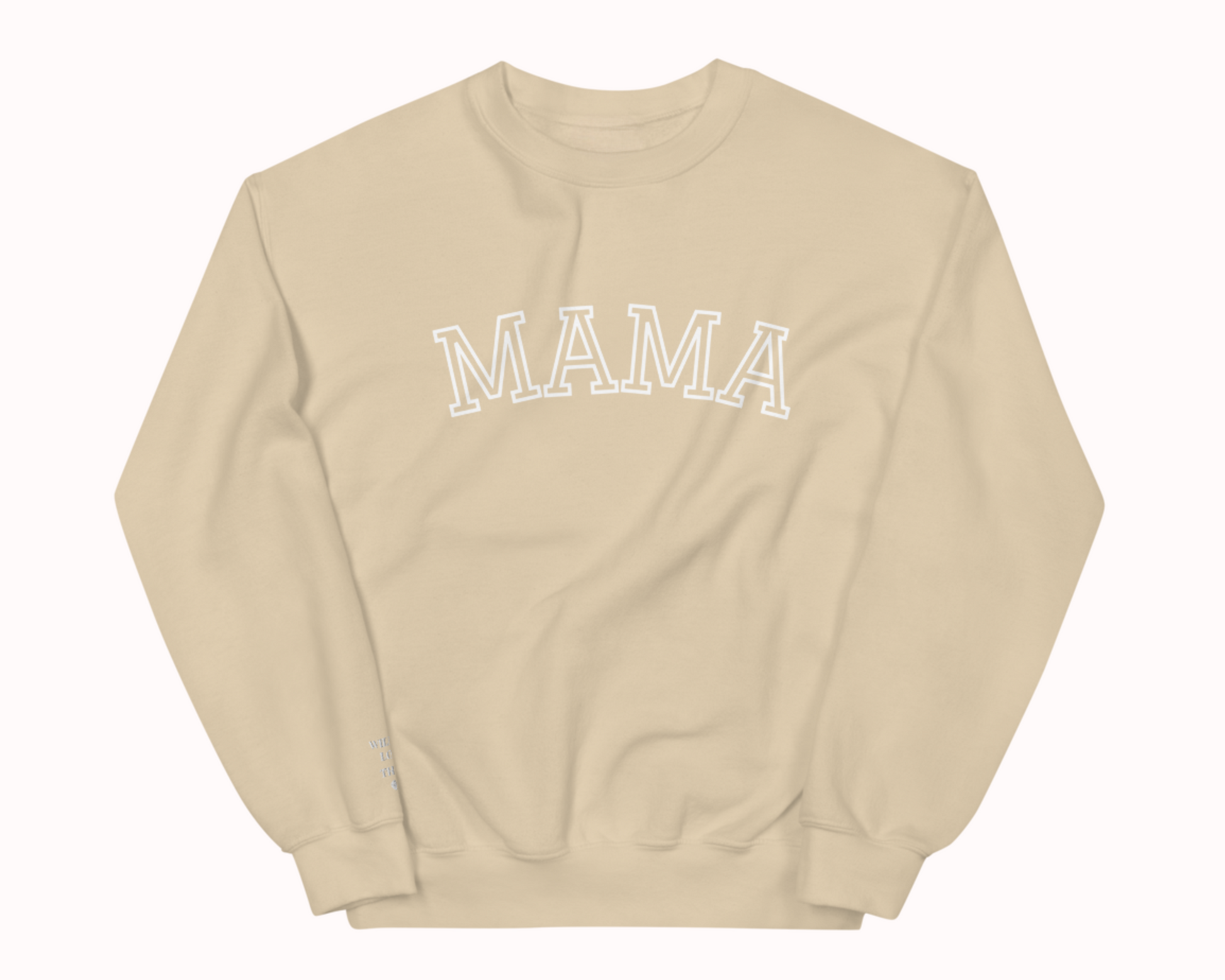 Mama Embroidered Sweatshirt with Personalised Pet & Baby Names on Sleeve - TLC Paws