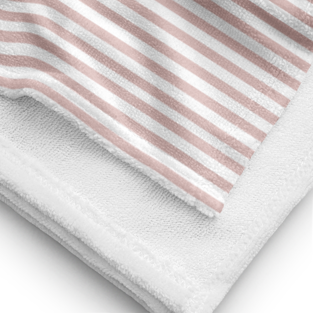 Personalised Beach Towel (Dusty Pink) – Custom Soft & Absorbent Towels for You and Your Pets - TLC Paws