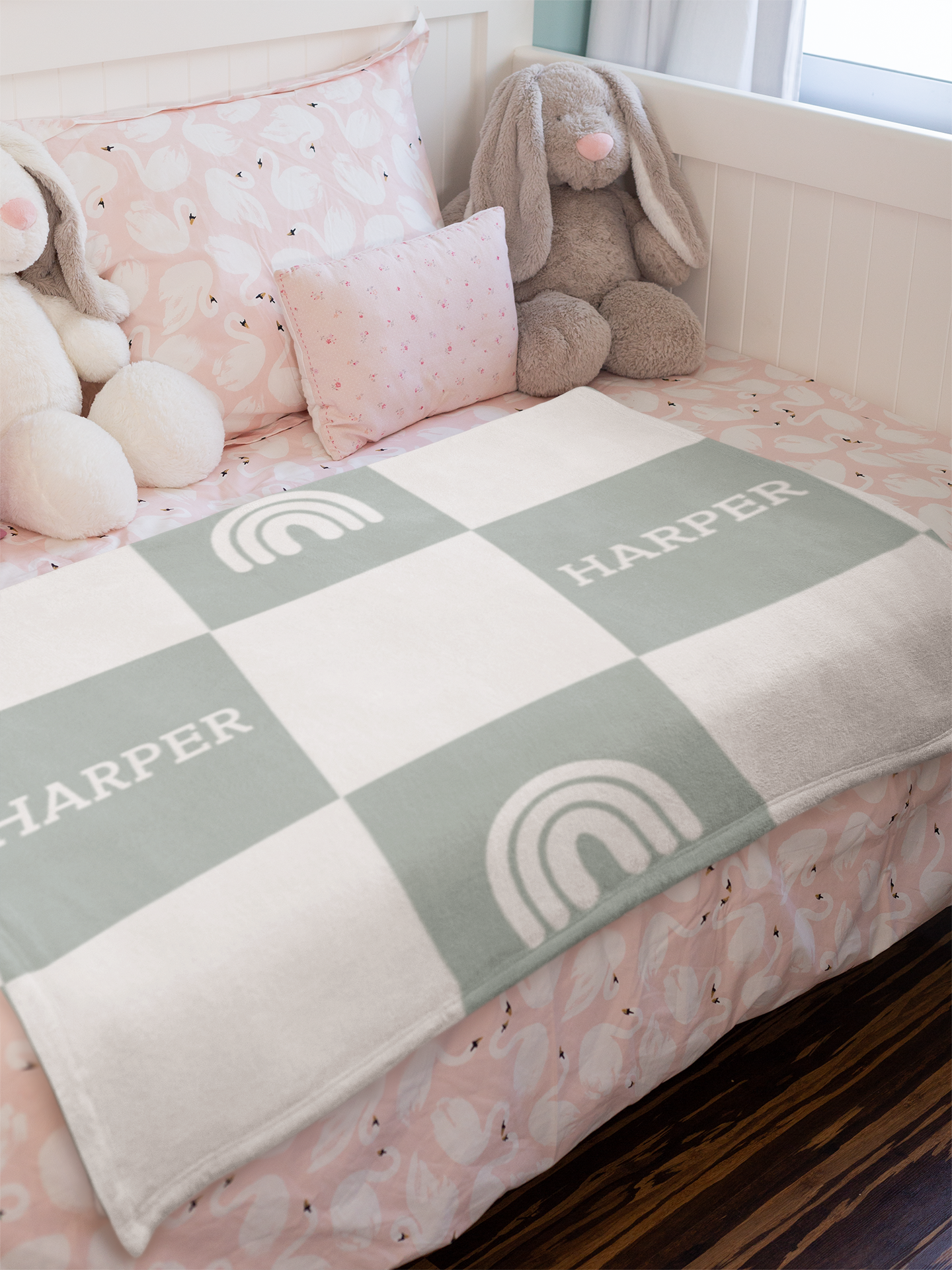 Personalised Blanket & Throw - Sage - TLC Paws