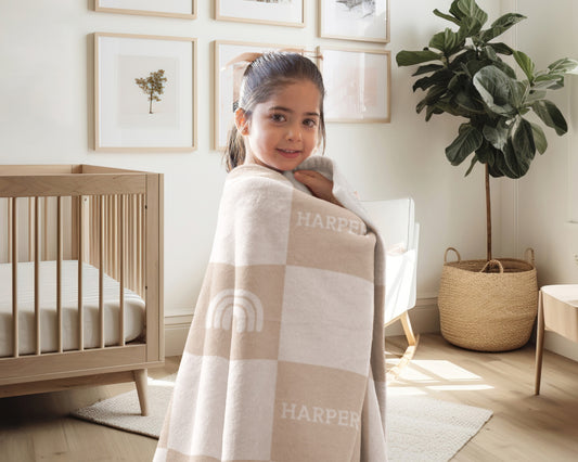 Personalised Blanket & Throw - Sand - TLC Paws