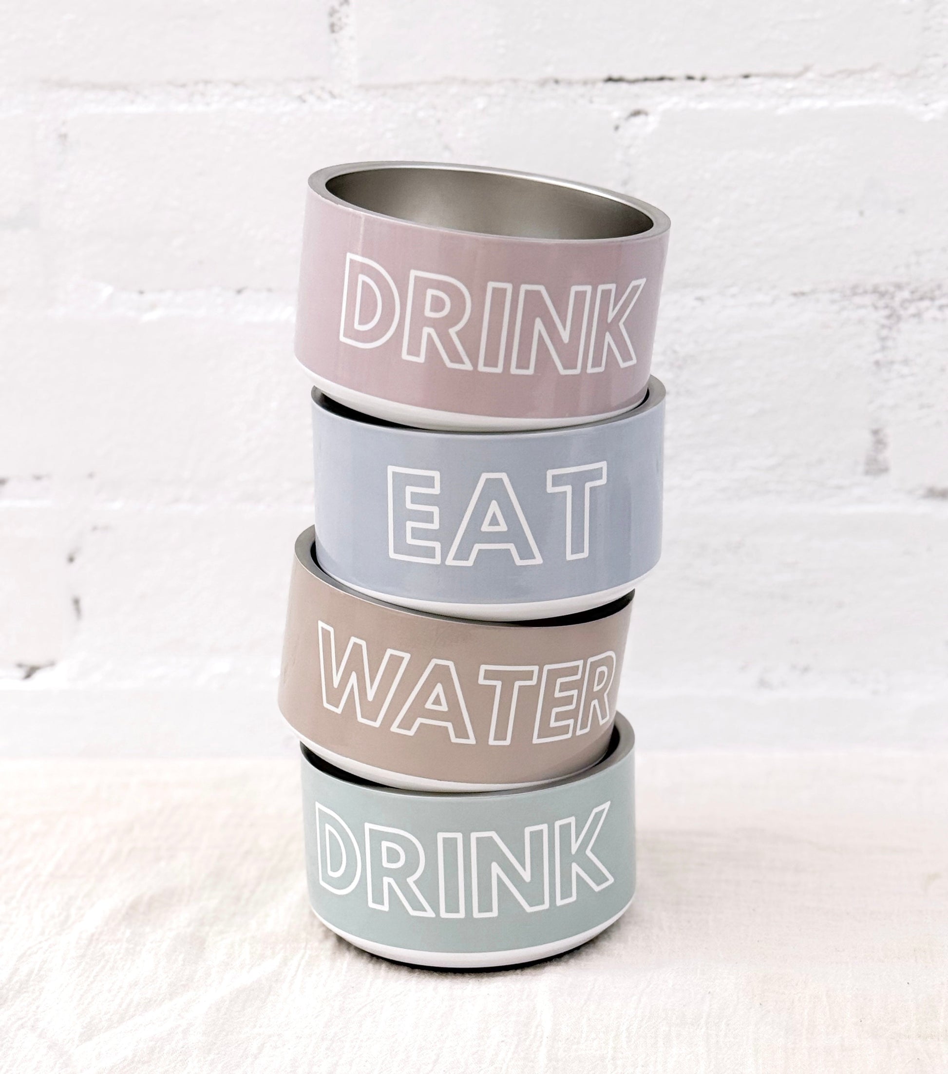 Personalised Dog Bowl - Checkered Stainless Steel Food and Water Bowl - TLC Paws