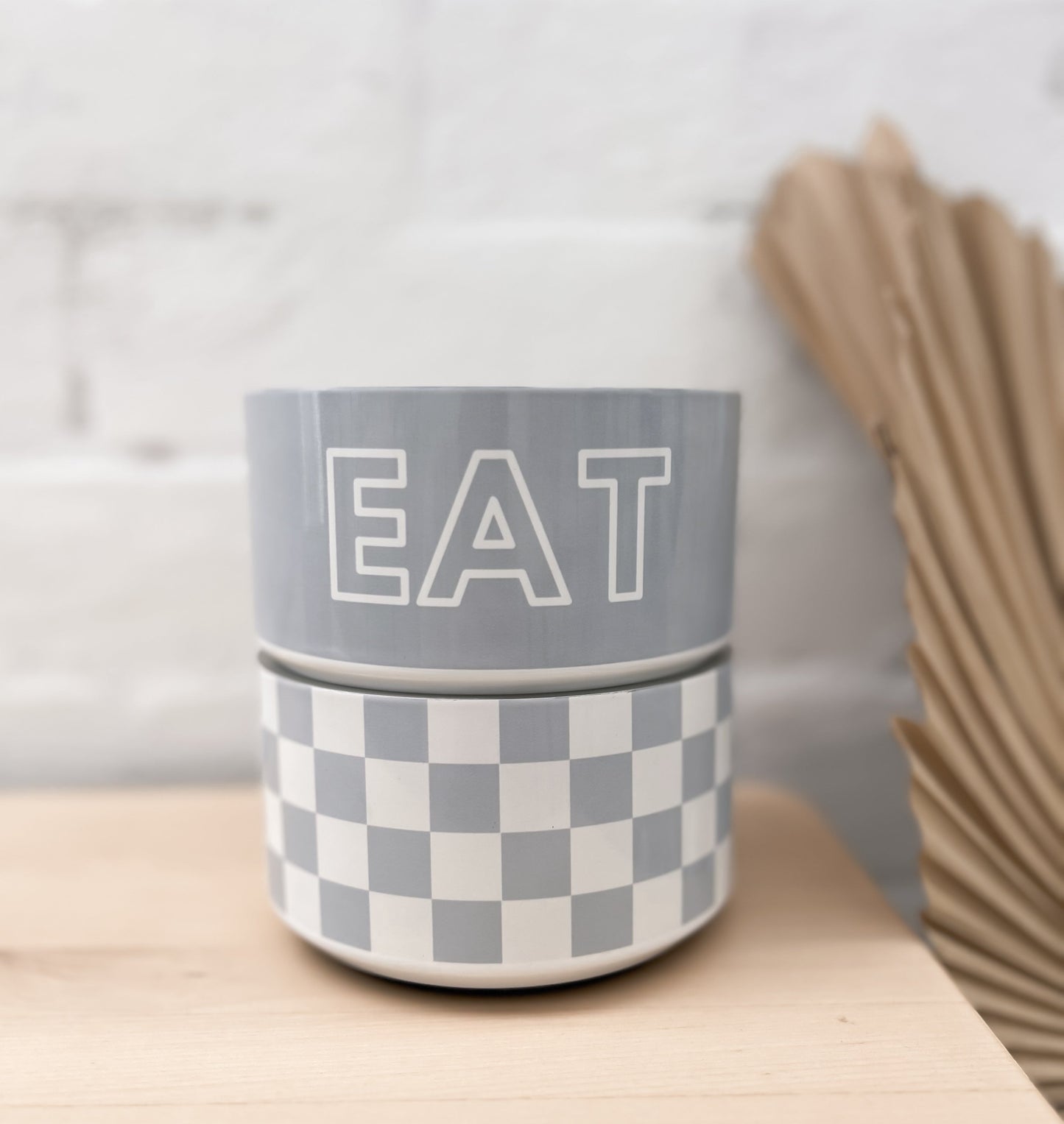Personalised Dog Bowl and Cat Water Feeder - Powder Blue