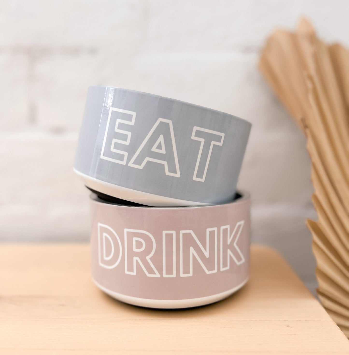 Personalised Dog Bowl and Cat Water Feeder - Powder Blue