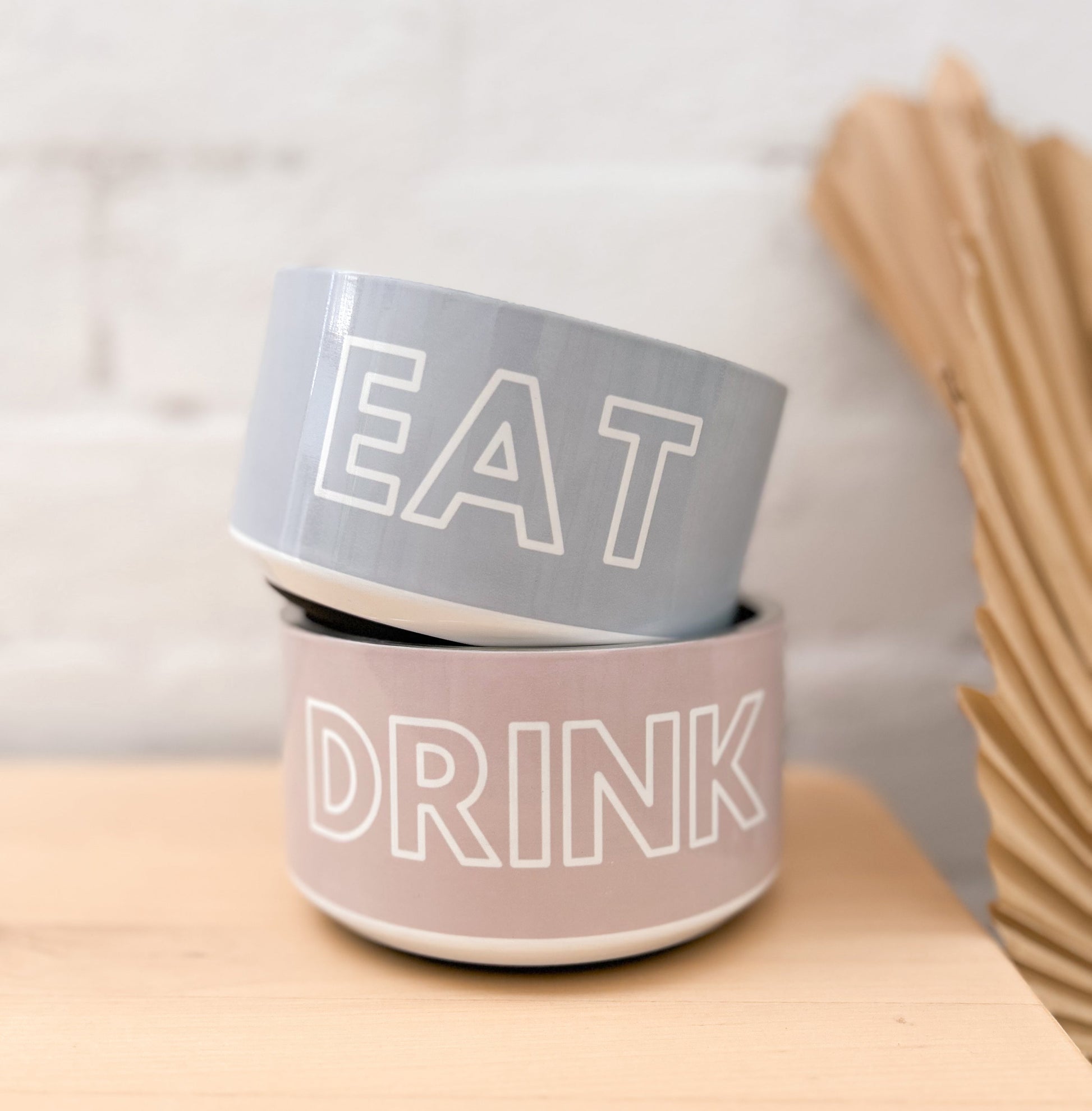 Personalised Dog Bowl and Cat Water Feeder - Powder Blue
