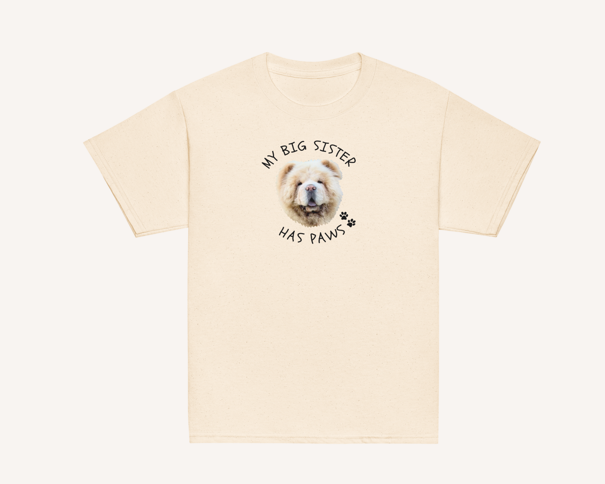 Personalised_My_Big Sister_Has_Paws_Kids_Shirt_with_Custom_Pet_Face