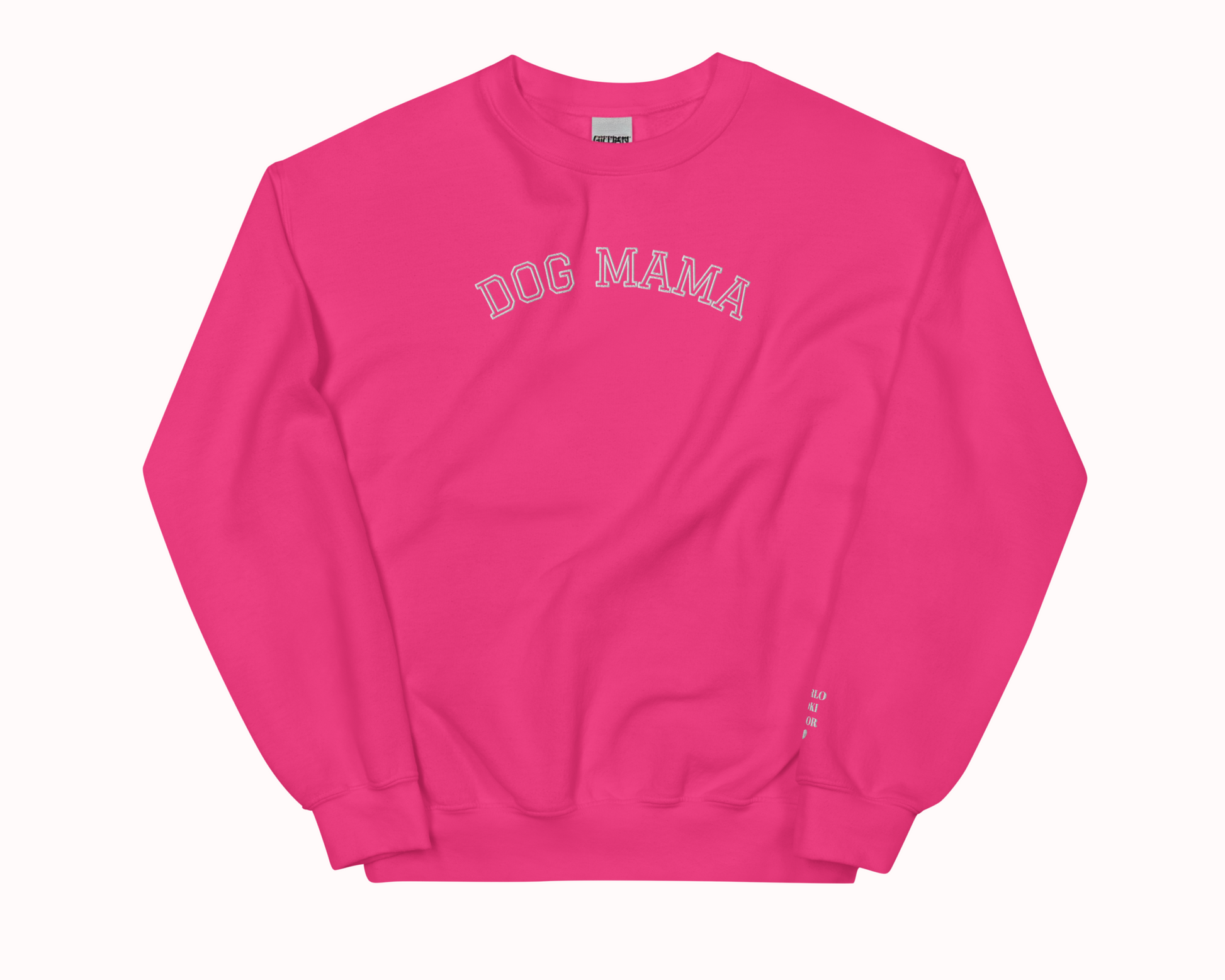 Personalised Dog Mama Embroidered Sweatshirt with Pet Names on Sleeve - TLC Paws