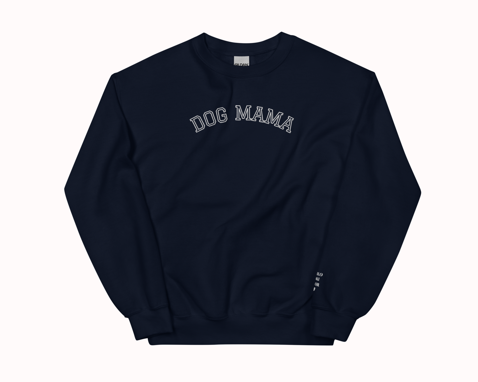Personalised Dog Mama Embroidered Sweatshirt with Pet Names on Sleeve - TLC Paws