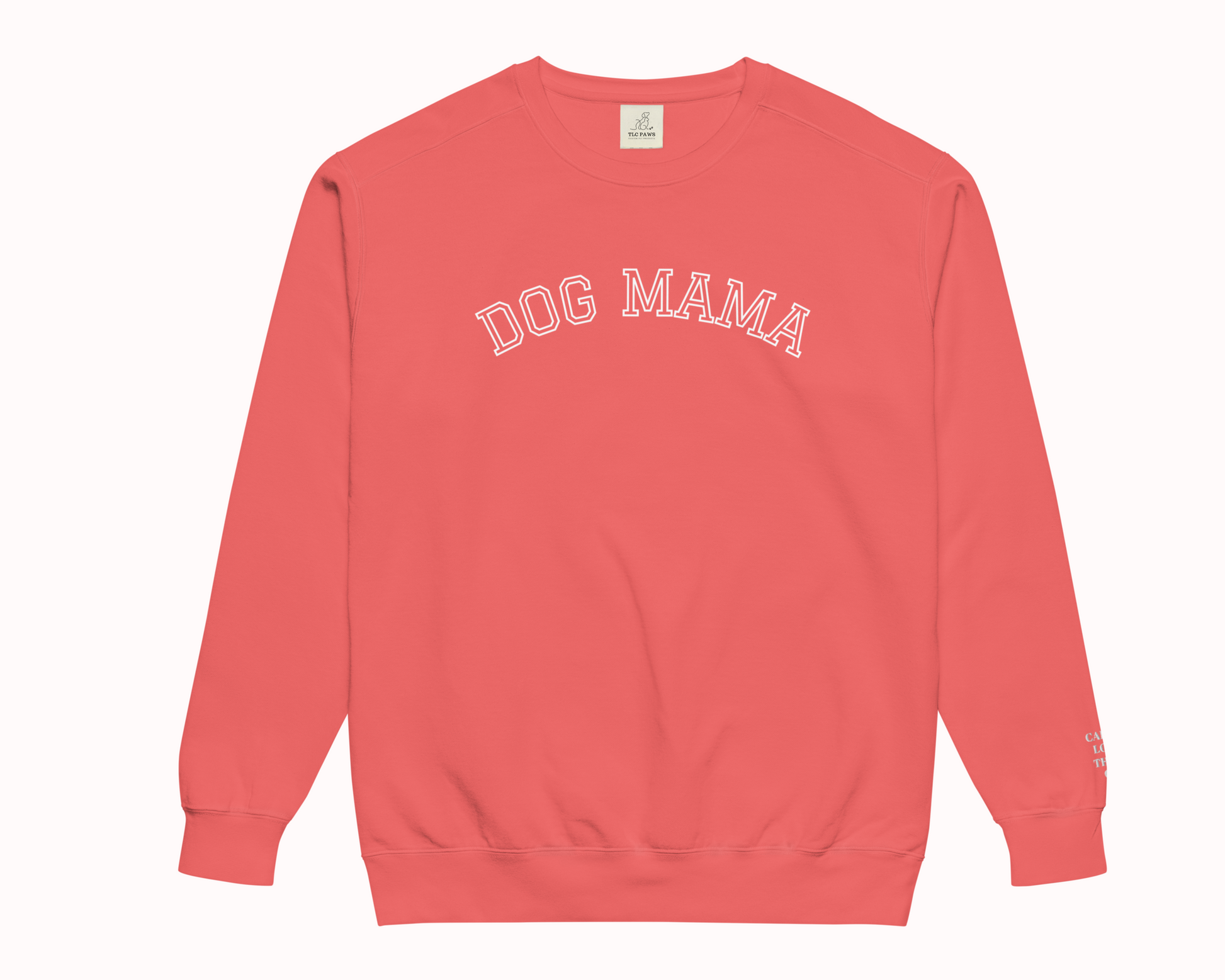 Personalised Dog Mama Embroidered Sweatshirt with Pet Names on Sleeve - TLC Paws