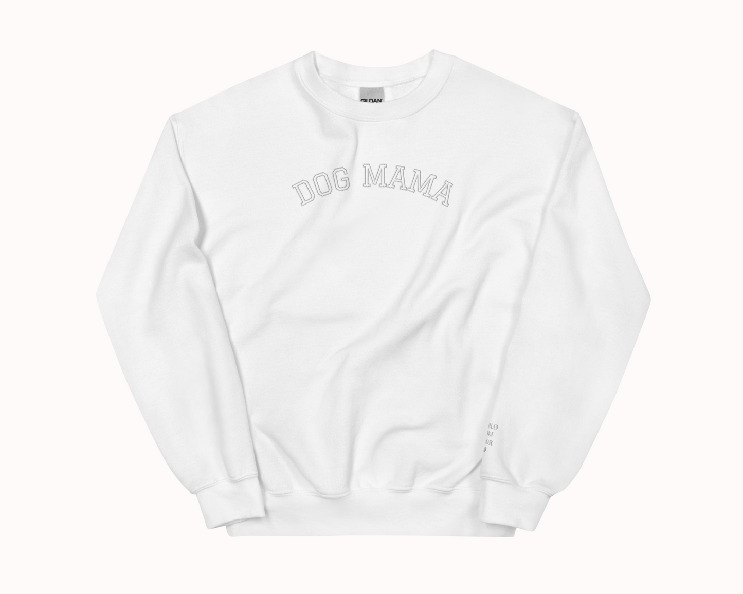 Personalised Dog Mama Embroidered Sweatshirt with Pet Names on Sleeve - TLC Paws