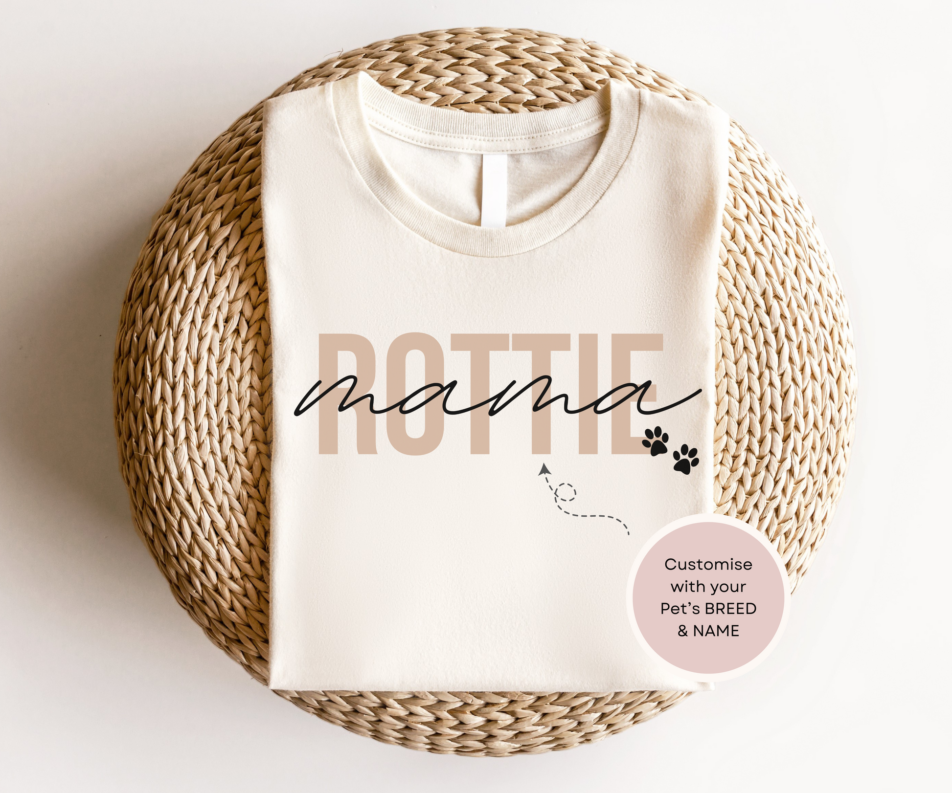 Personalised Rottweiler Dog Mama Tshirt - TLC Paws