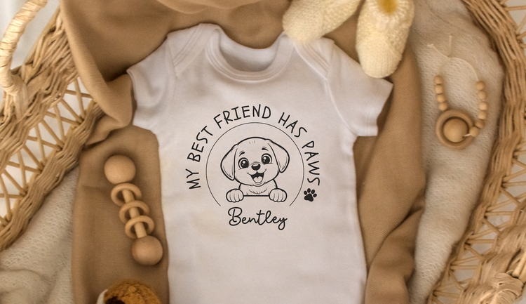 Chow Chow Bestie Baby Onesie