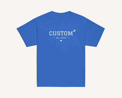 Personalised Pet Varsity Kids Shirt - TLC Paws