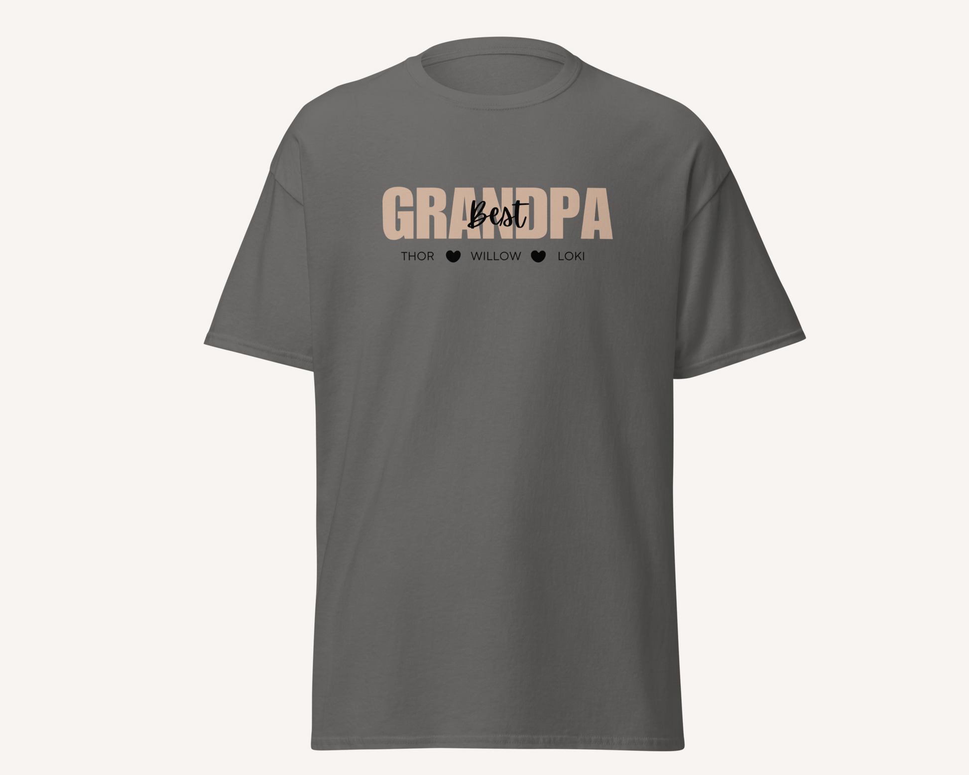 Best Grandpa Personalised Tshirt - TLC Paws