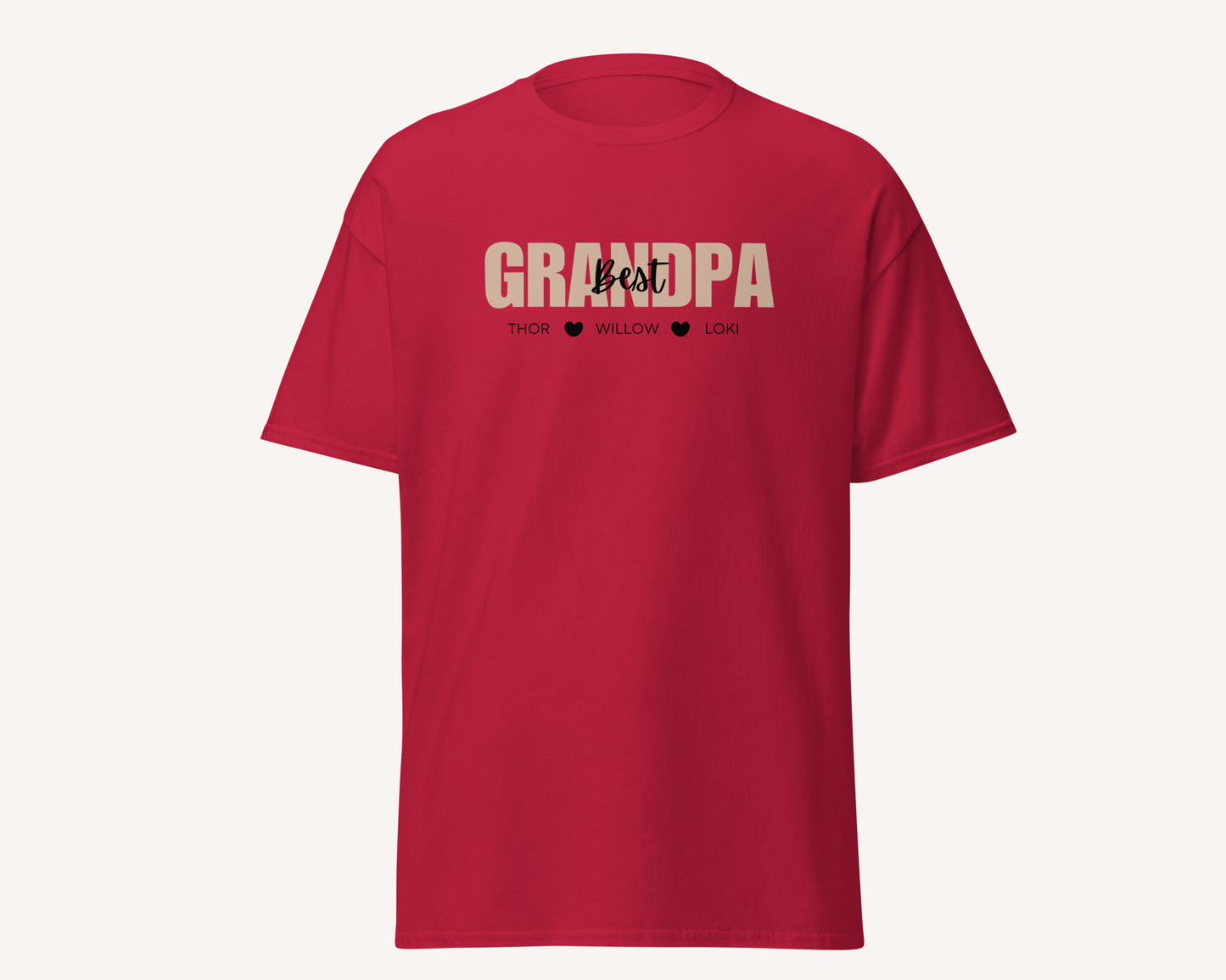 Best Grandpa Personalised Tshirt - TLC Paws