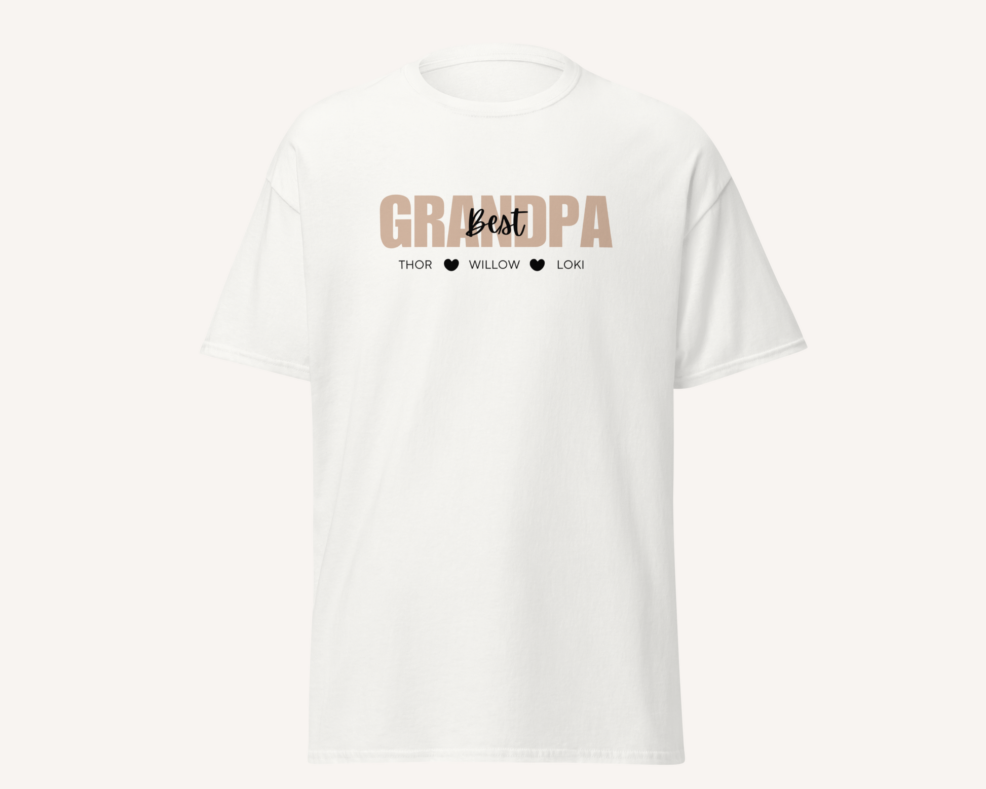 Best Grandpa Personalised Tshirt - TLC Paws