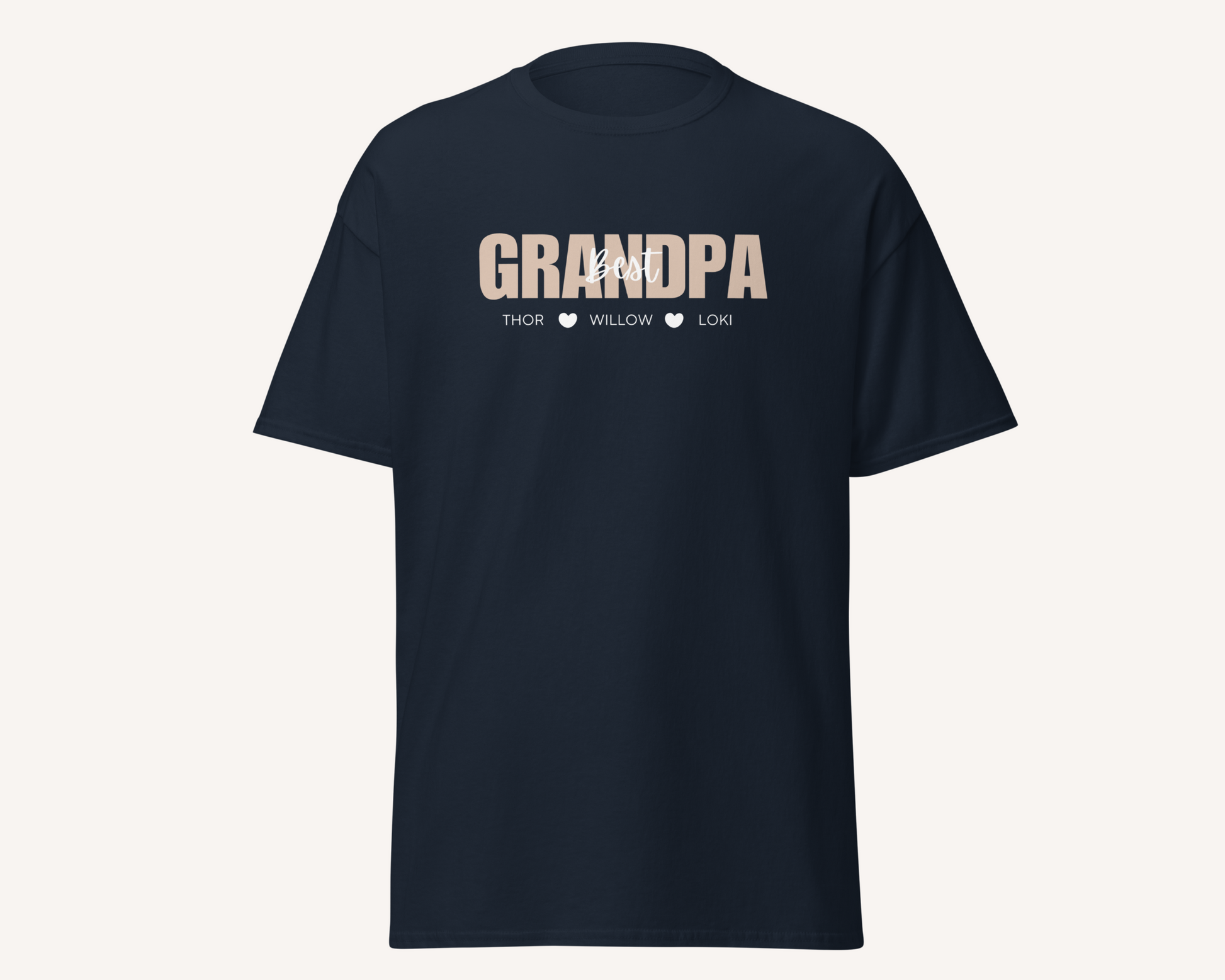 Best Grandpa Personalised Tshirt - TLC Paws