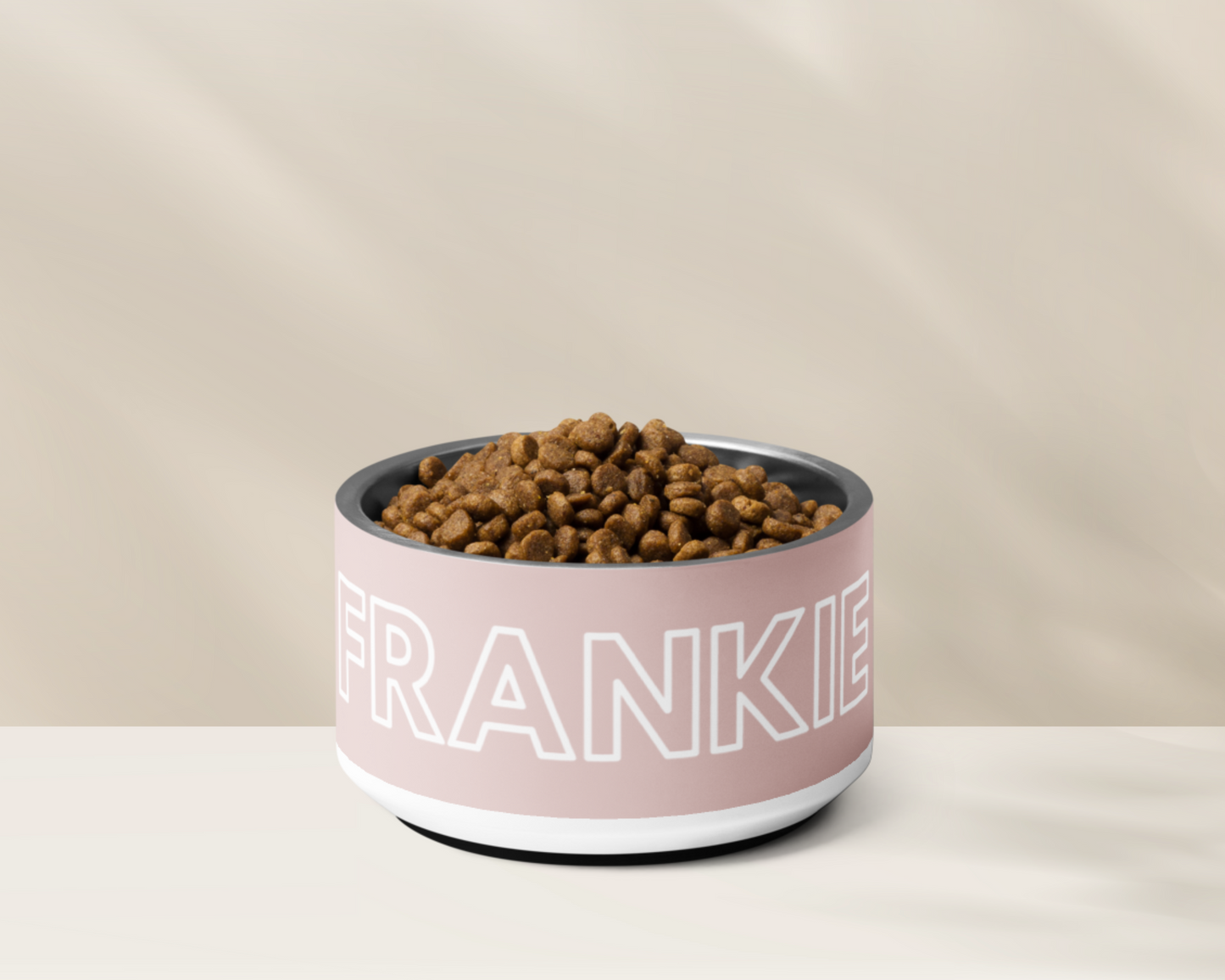 Personalised Dog Bowl and Cat Feeder - Dusty Pink - TLC Paws