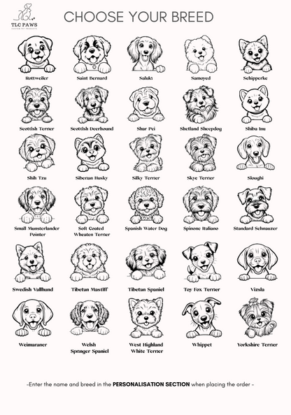 Personalised Staffy Dog Mug - Staffordshire Bull Terrier Best Friend Checkered Lilac - TLC Paws