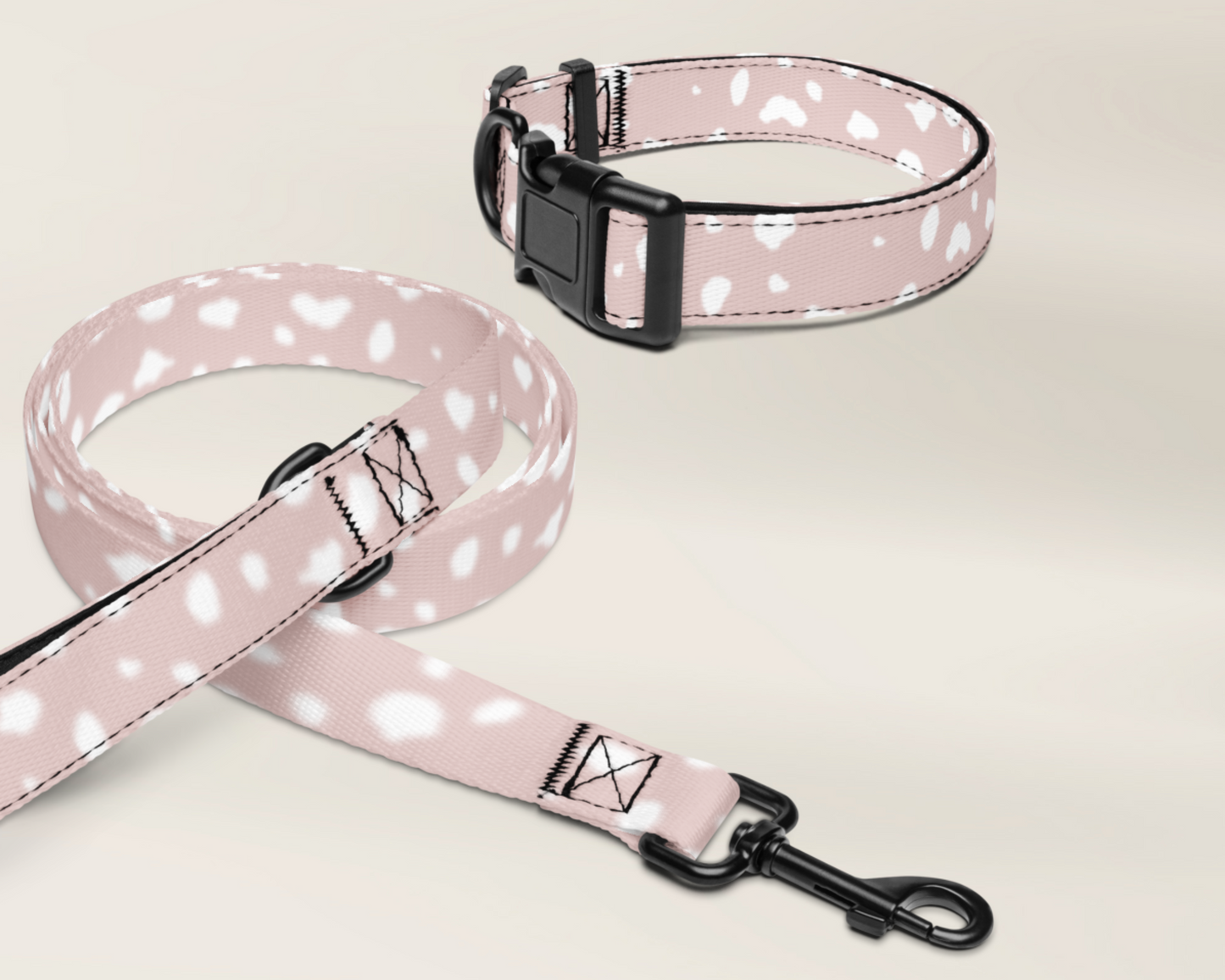 Dog Leash - Spotted Dusty Pink - TLC Paws