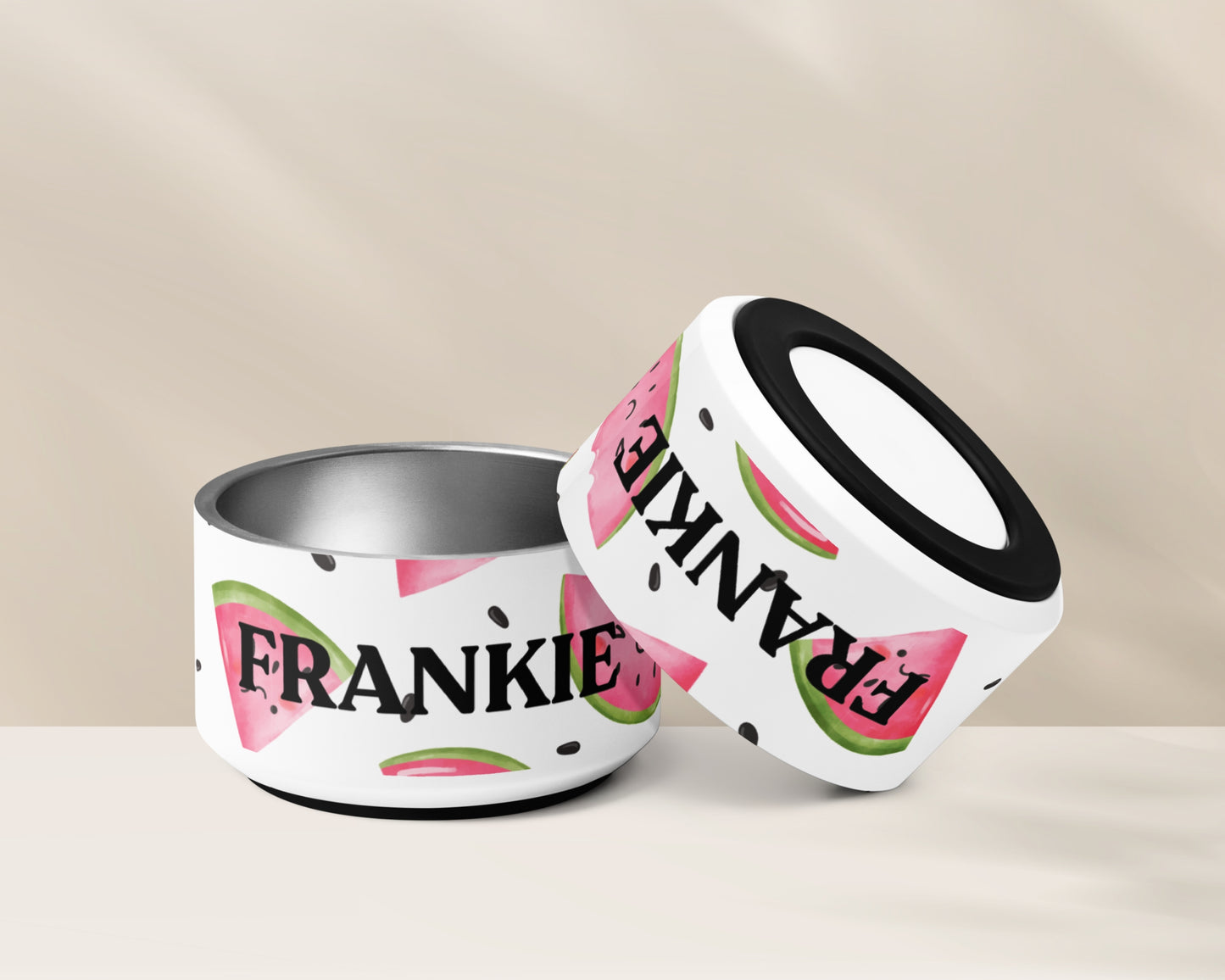 Personalised Pet Dog Bowl and Cat Feeder - Watermelon - TLC Paws