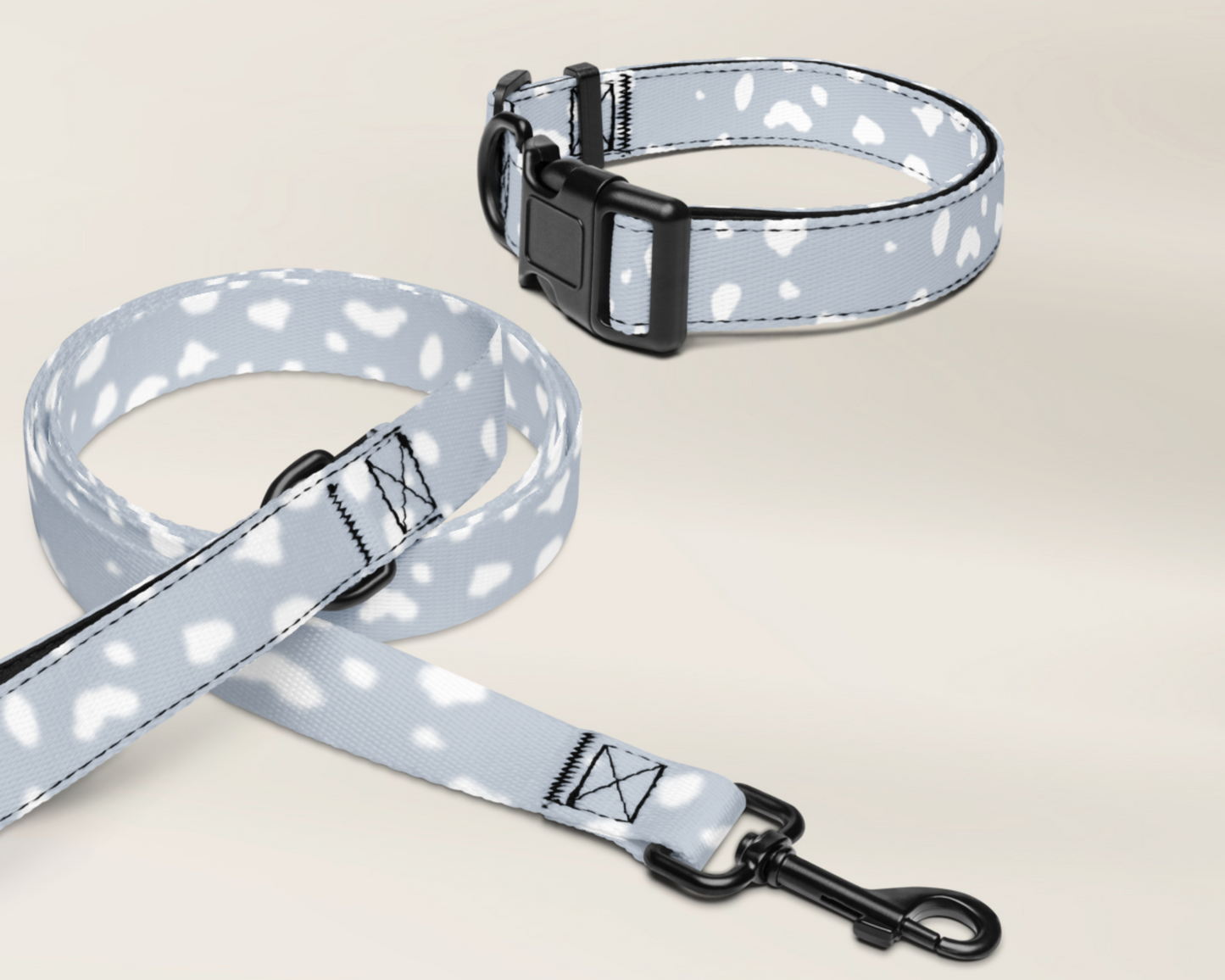 Dog Leash - Spotted Powder Blue - TLC Paws