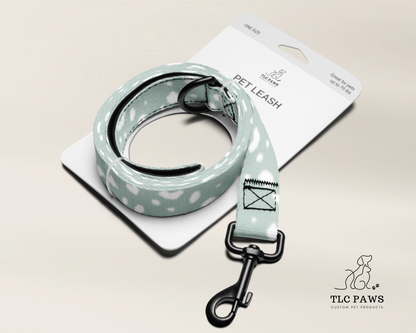 Dog Collar and Leash Set - Spotted Sage - TLC Paws